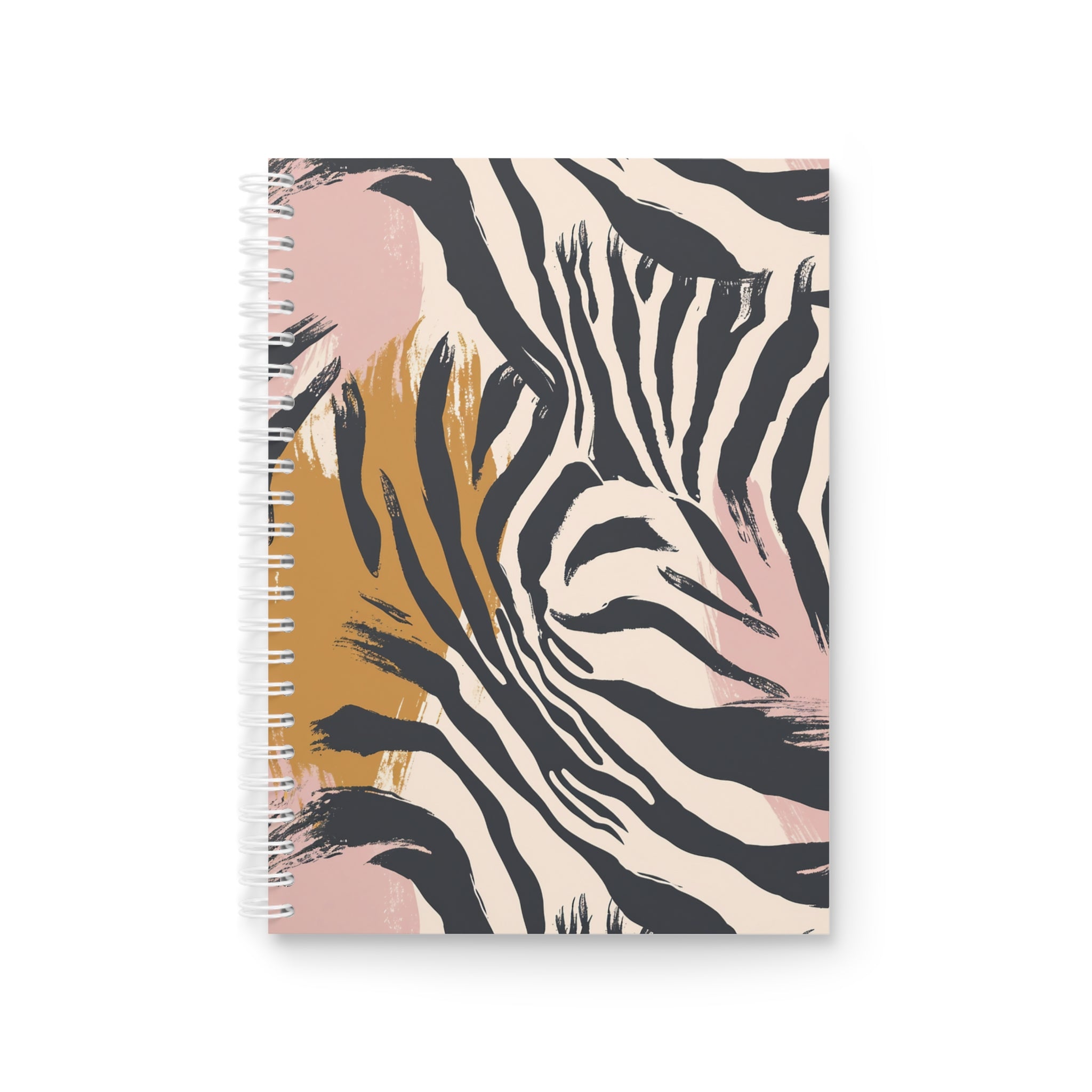 Zebra Brush Strokes Spiral Notebook, Artsulli - Art is Long, Life is Short, Paper products, Size, One Size, , , , , 17605797947109
