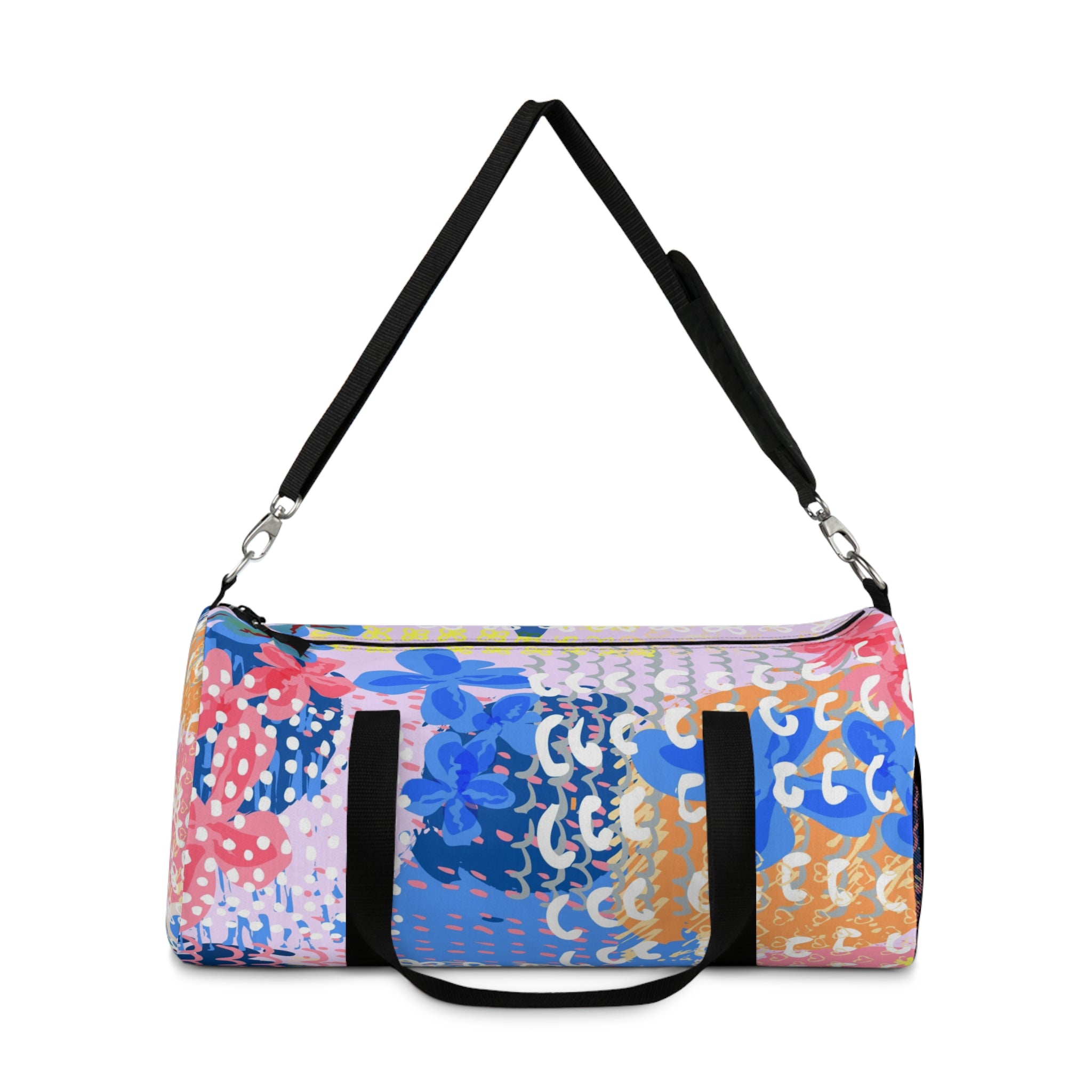 Flowers x Doodles x Hearts II Multi-Color Duffel Bag, Artsulli - Art is Long, Life is Short, Bags, , , , , , , 