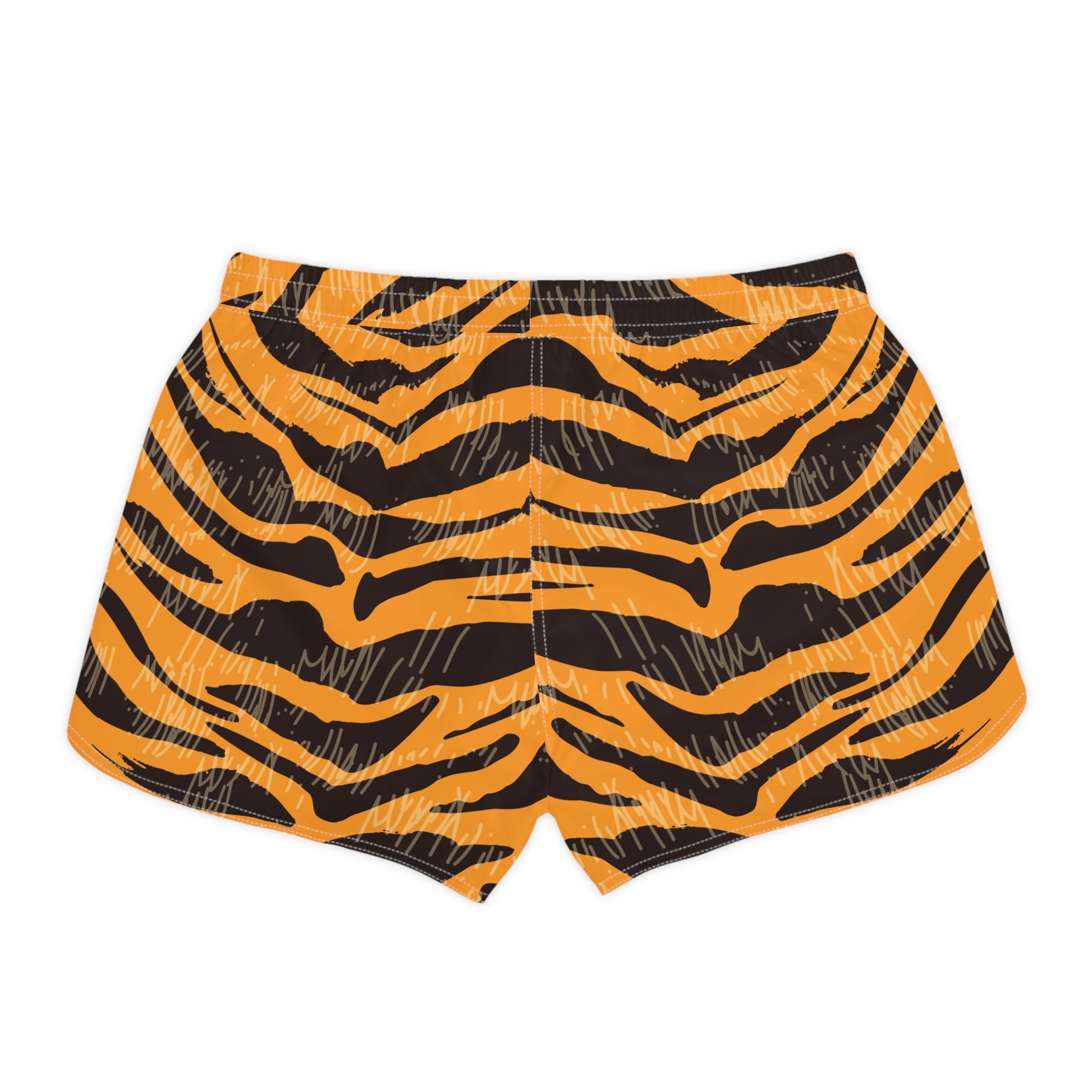 Tiger Scratches Orange and Black Women's Casual Shorts (AOP), Artsulli - Art is Long, Life is Short, All Over Prints, , , , , , , 