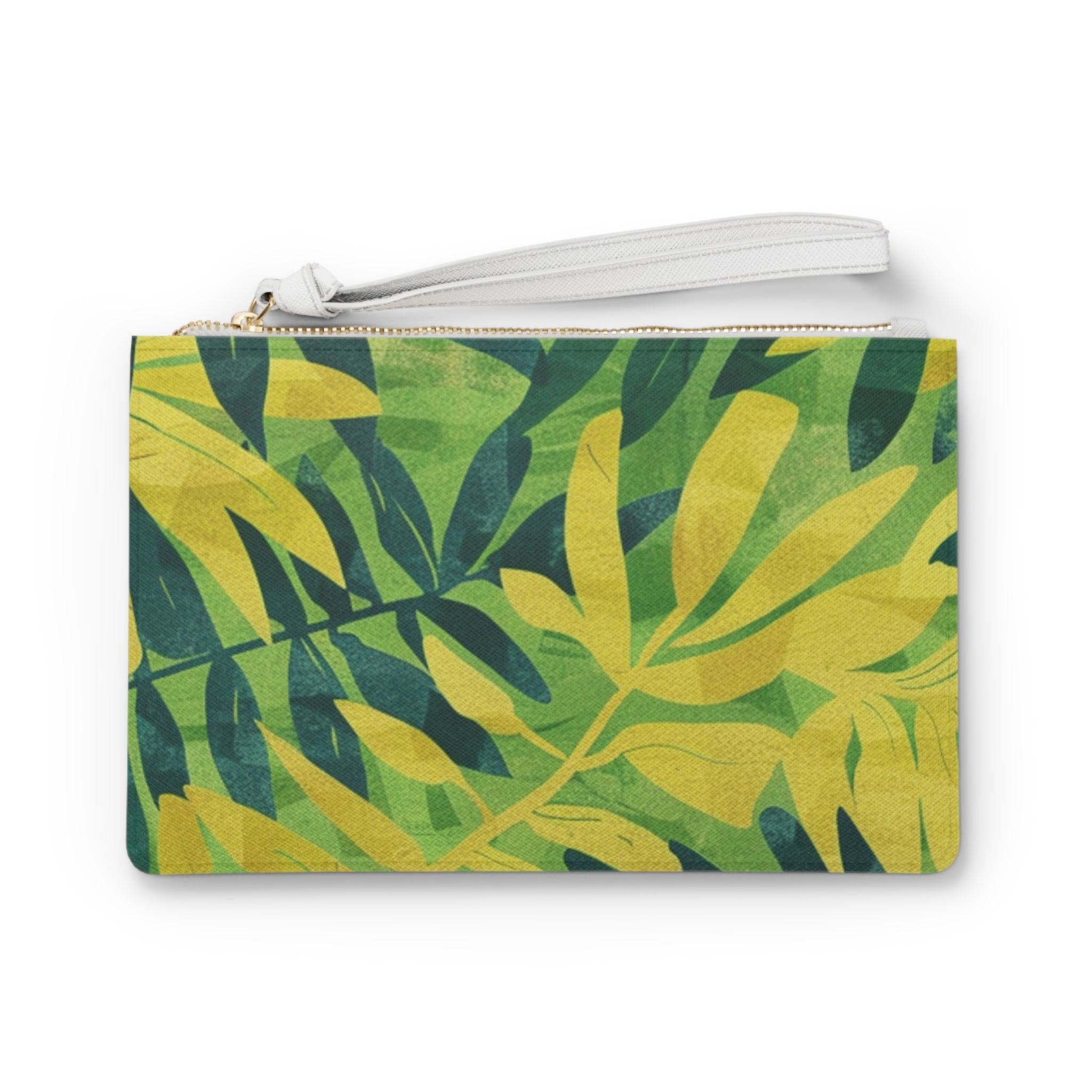 Green Leaf x Yellow Leaf x Tropical x Jungle Clutch Bag, Artsulli - Art is Long, Life is Short, Bags, Size, One size, , , , , 10209251270763018303