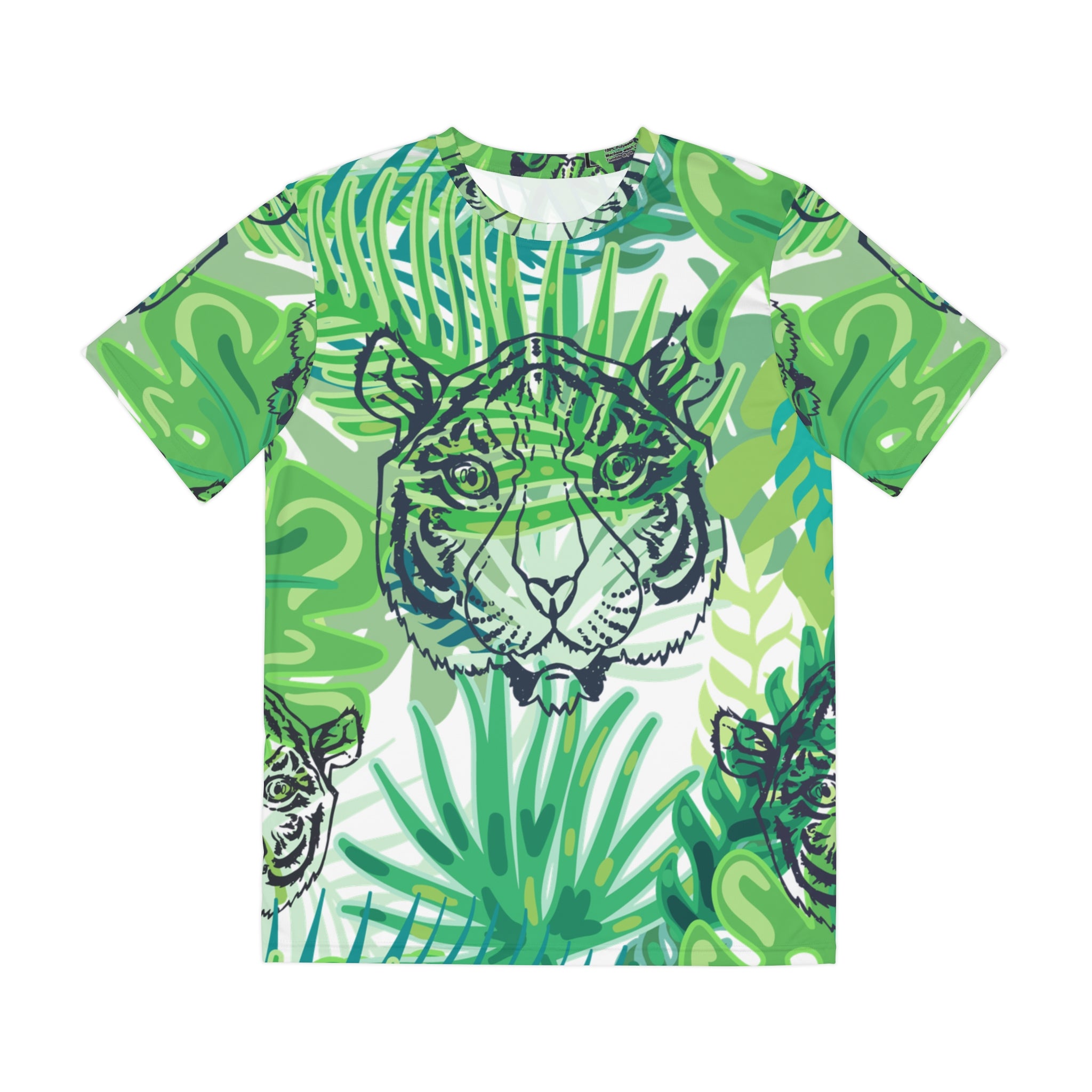 McIans Chartreuse Jungle Men's Polyester Tee (AOP), Artsulli - Art is Long, Life is Short, All Over Prints, Size, XS, , , , , 68388575148548