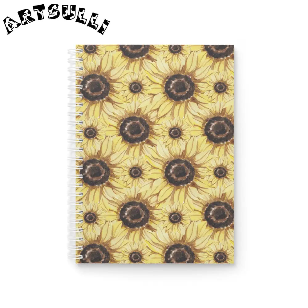 JAKKOUTTHEBXX Retro Anime Sunflower Spiral Notebook JAKKOUTTHEBXX