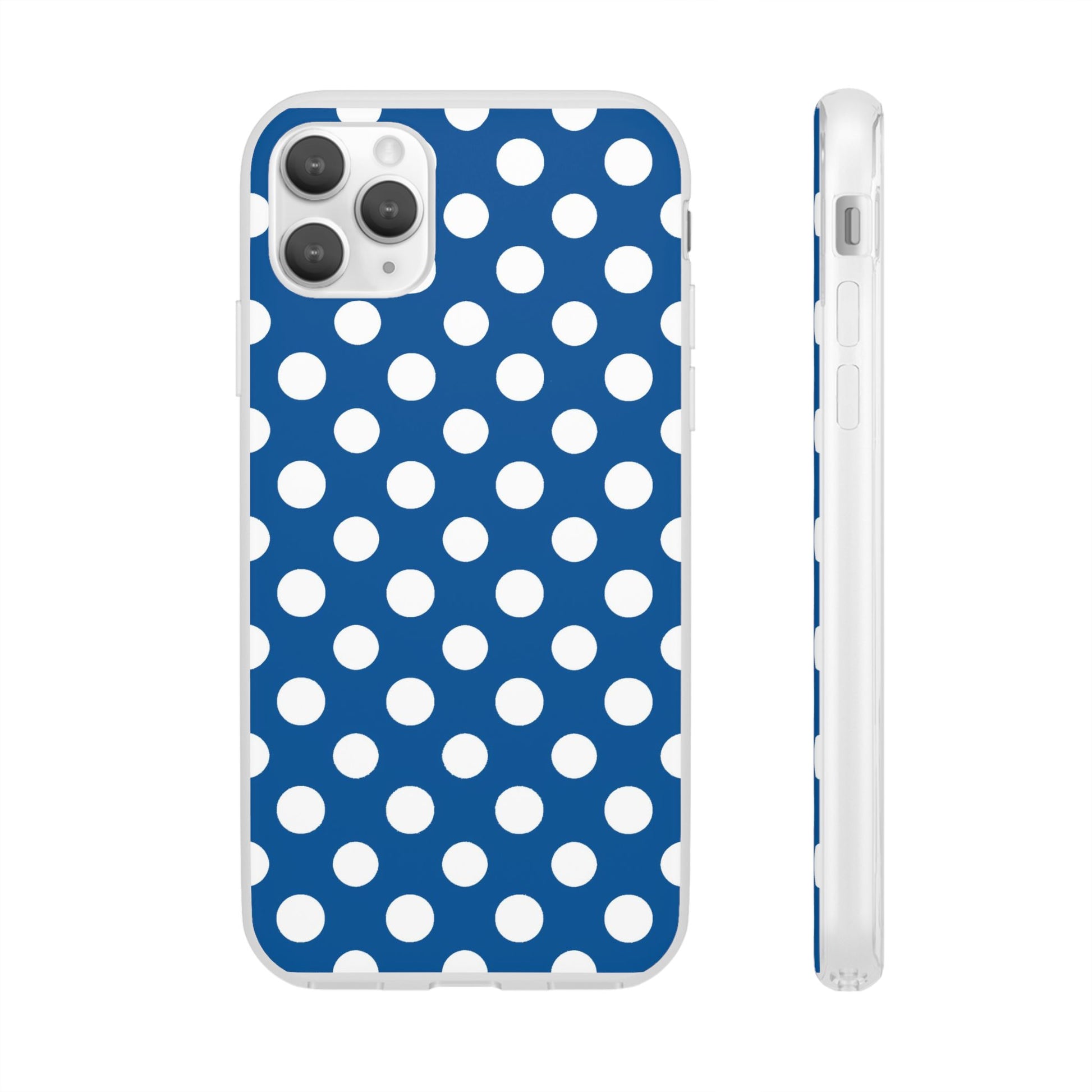 Blue and White Polka Dot iPhone Case, Artsulli - Art is Long, Life is Short, Phone Case, Size, iPhone 11 Pro Max with gift packaging, , , , , 15059865455578116200