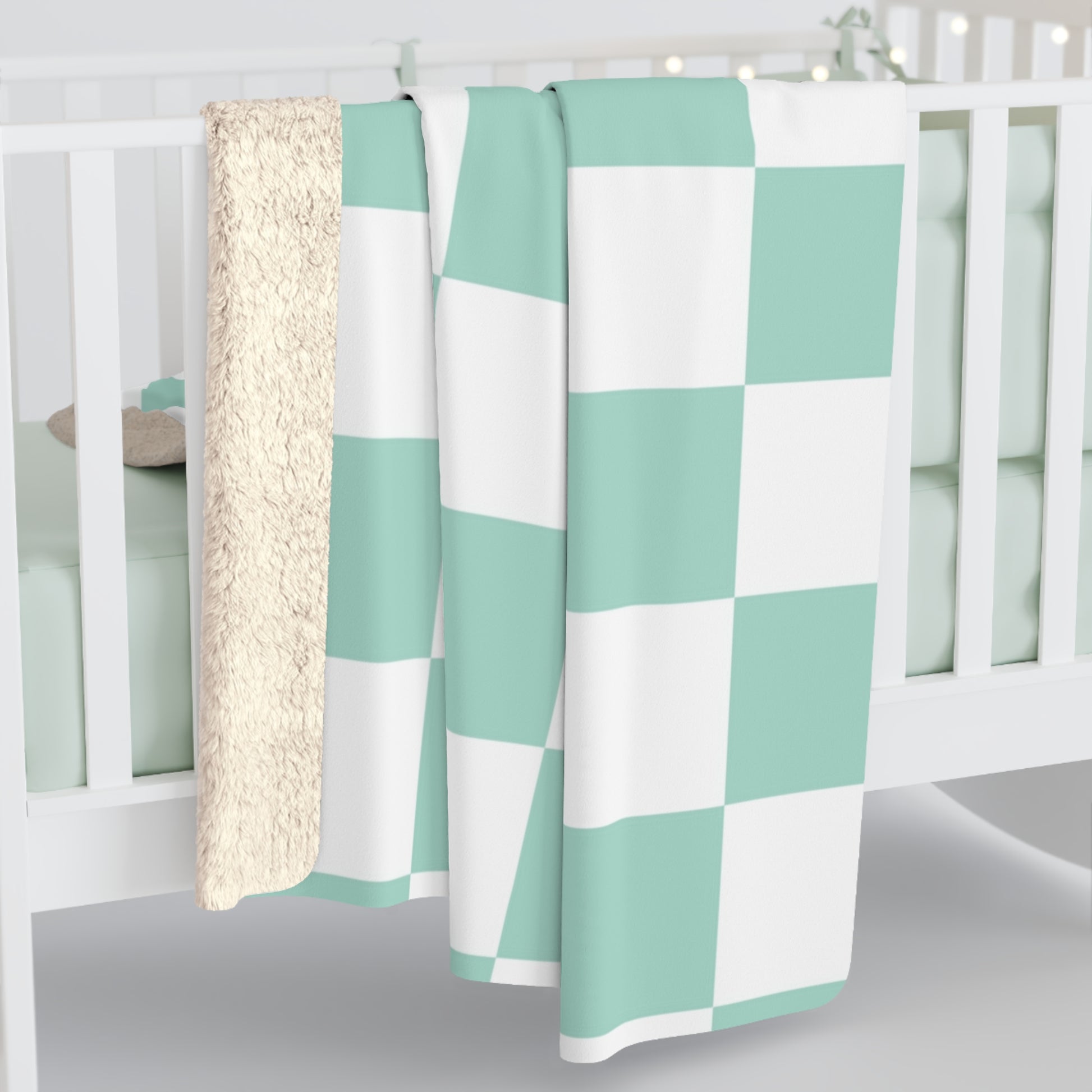 Chessboard Sherpa Fleece Blanket, Artsulli - Art is Long, Life is Short, Home Decor, , , , , , , 