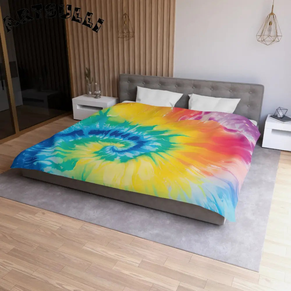 JAKKOUTTHEBXX Tie Dye Spiral Rainbow Duvet Cover 2025