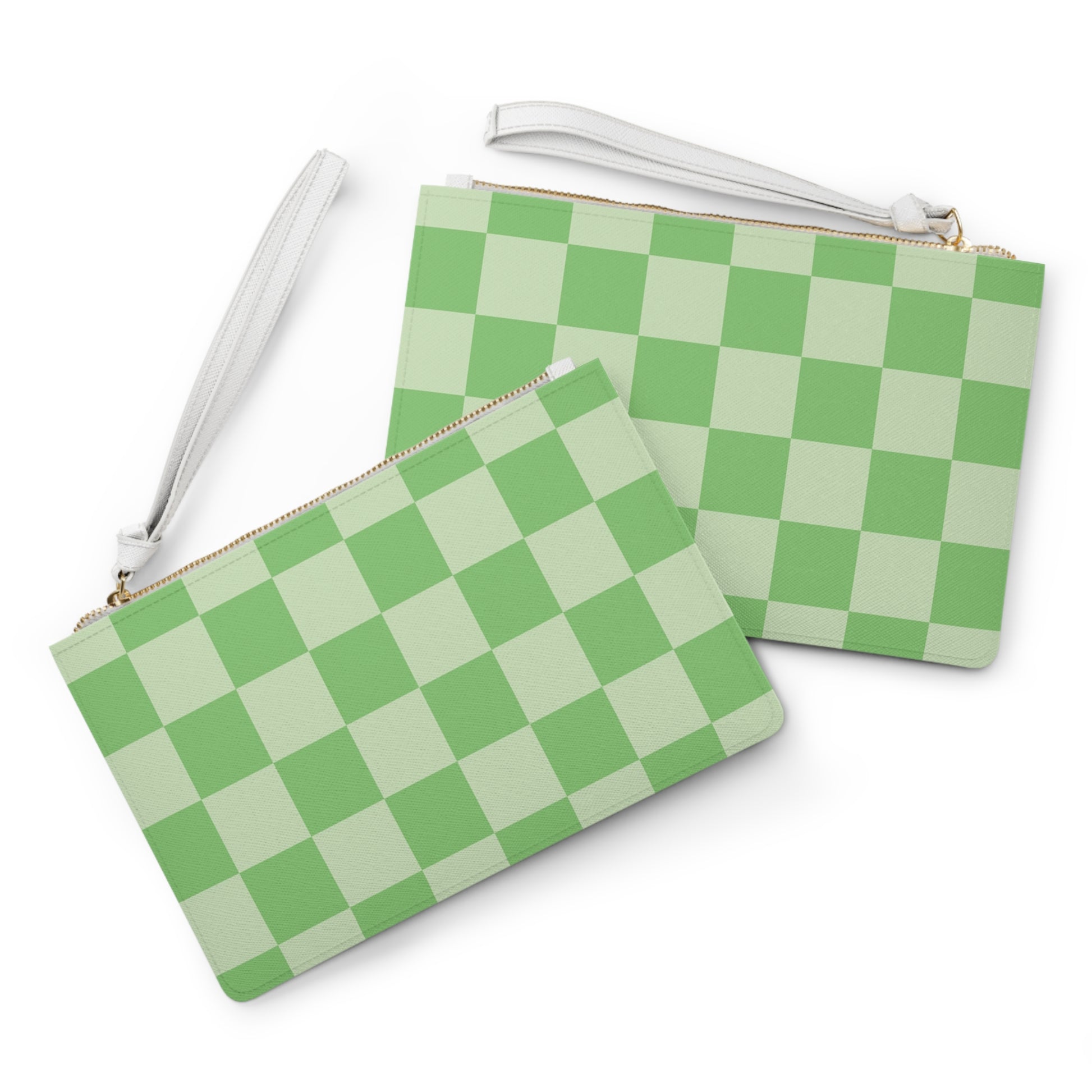 Checkerboard Green Clutch Bag, Artsulli - Art is Long, Life is Short, Bags, , , , , , , 