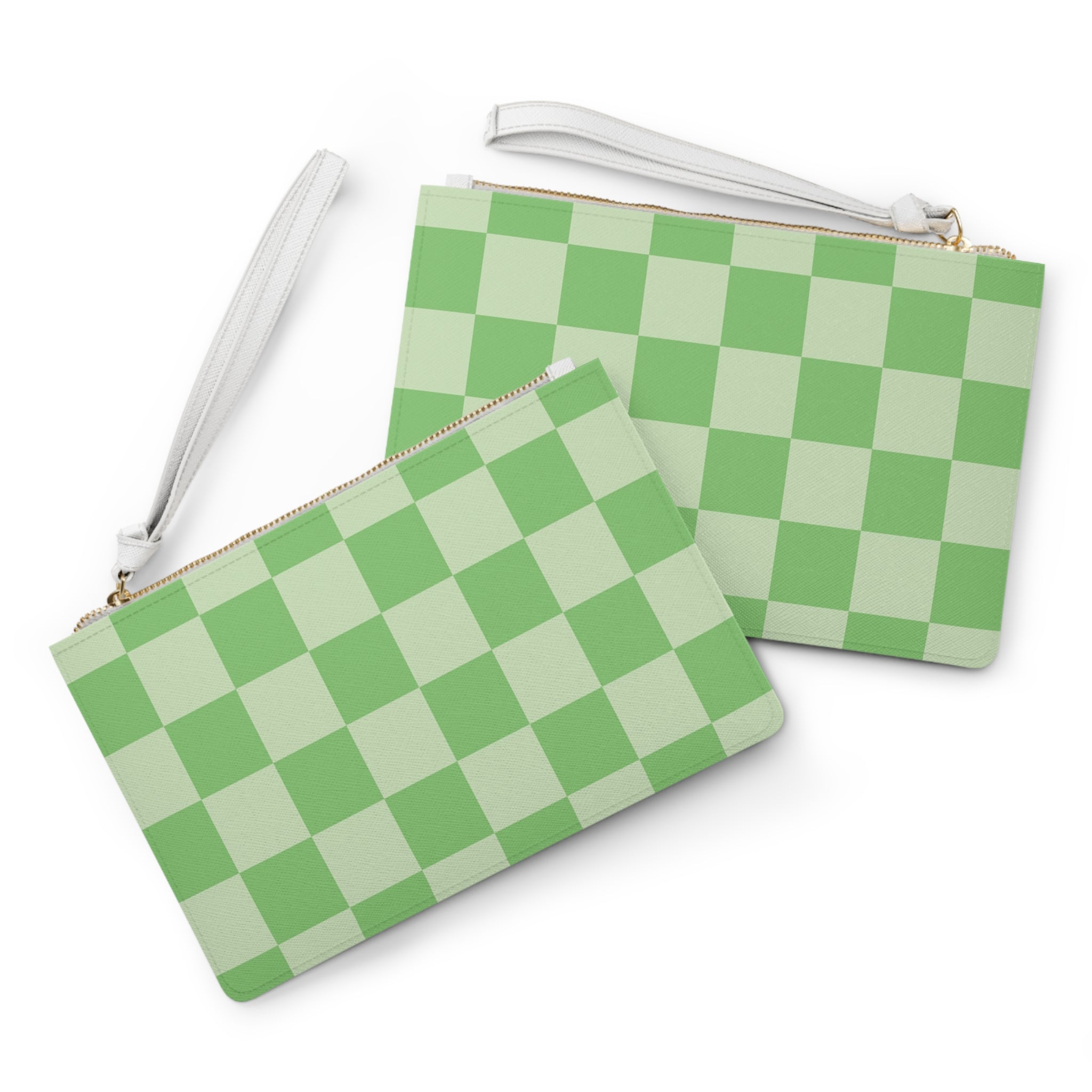 Checkerboard Green Clutch Bag, Artsulli - Art is Long, Life is Short, Bags, , , , , , , 