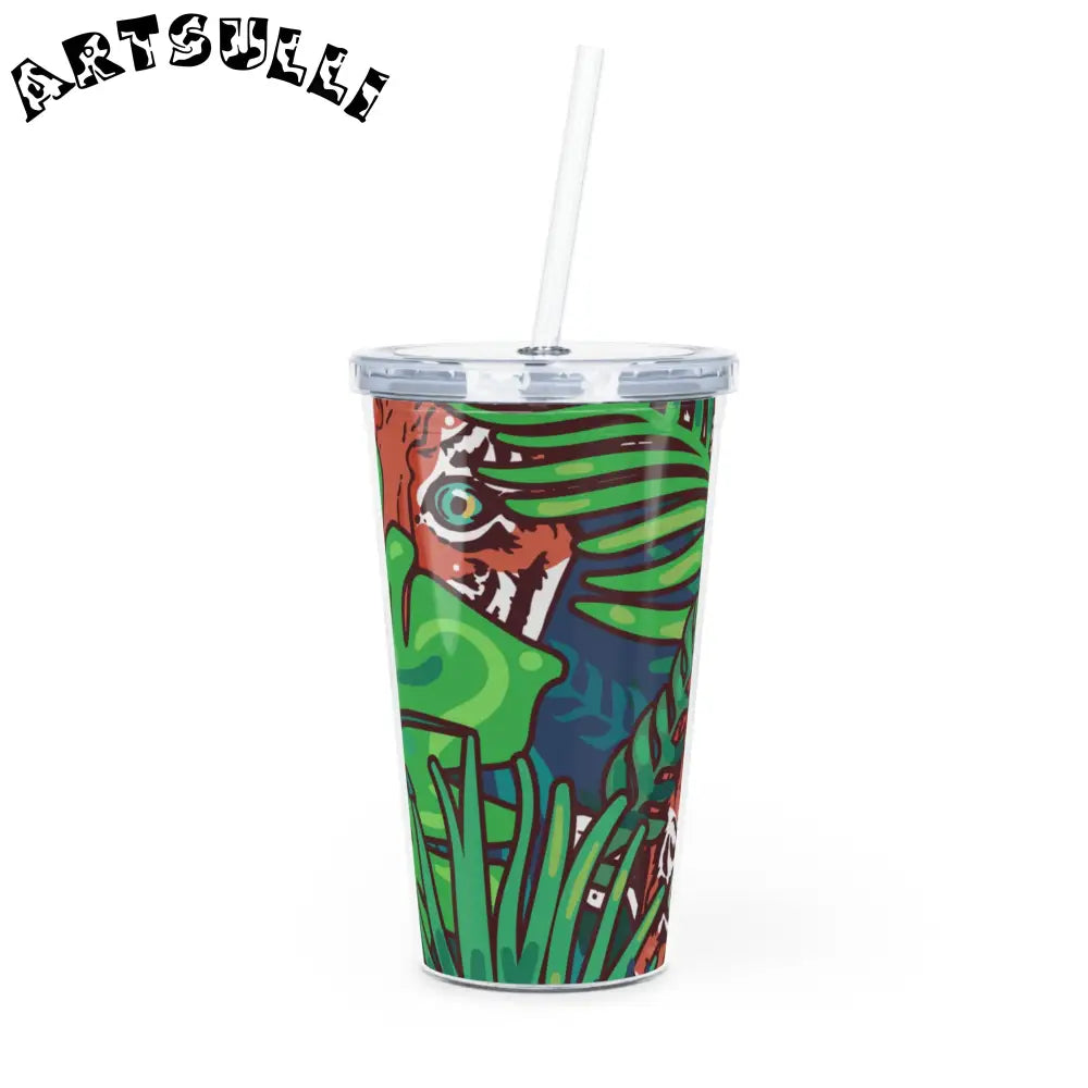 JAKKOUTTHEBXX Tropical Jungle Tigers Blue and Green Saturated Jungle