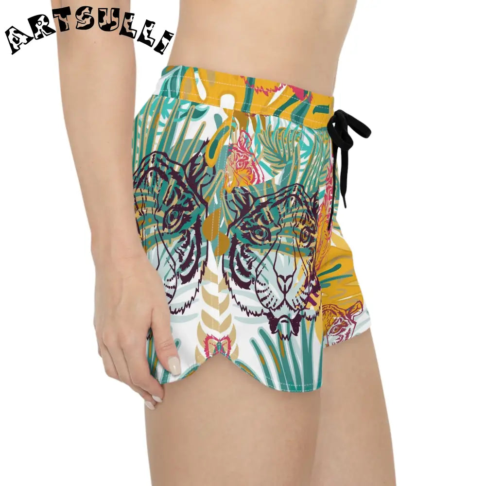 JAKKOUTTHEBXX Tropical Jungle Tigers Green and Brown Women’s Casual