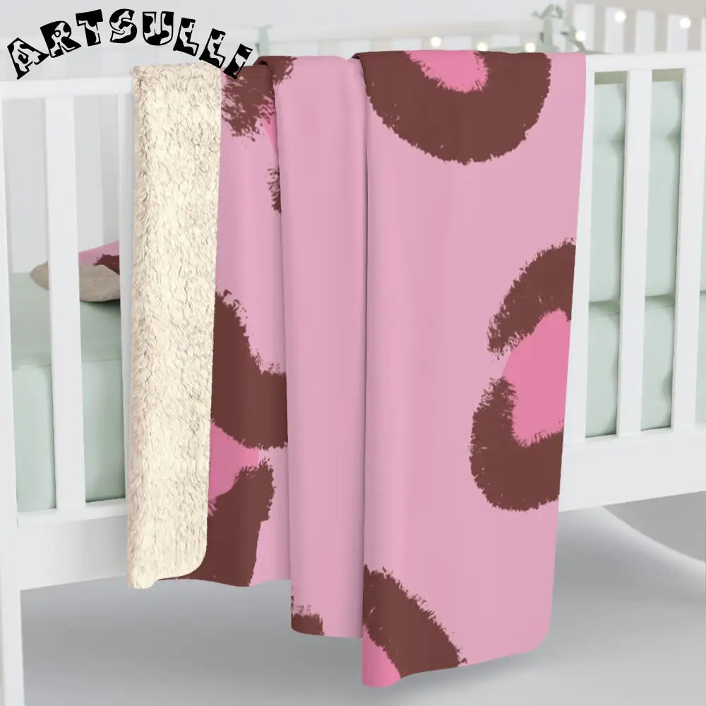 JAKKOUTTHEBXX Cozy Fleece Blanket with Pink Leopard Print 2025