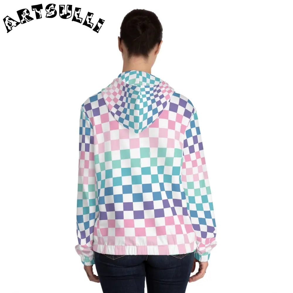 JAKKOUTTHEBXX Vaporwave Rainbow Checkerboard Multi-Color Women’s