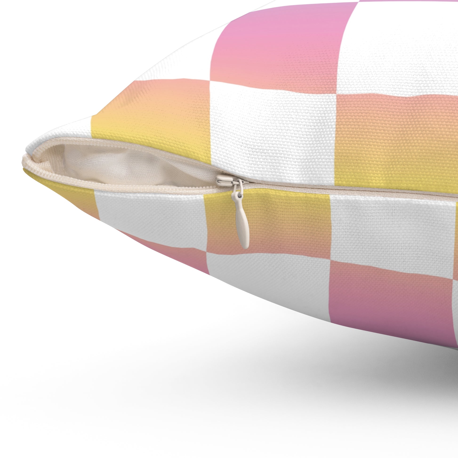Vaporwave Check Spun Polyester Square Pillow, Artsulli - Art is Long, Life is Short, Home Decor, , , , , , , 