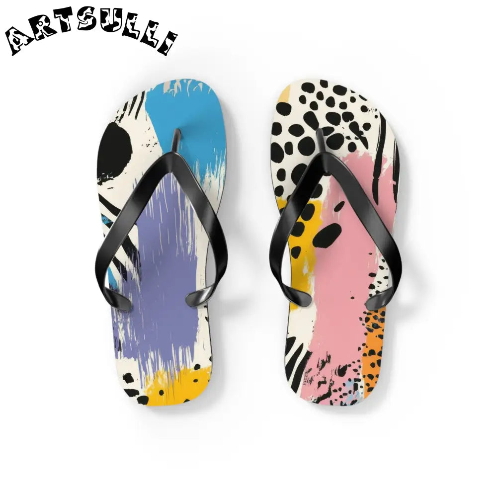 JAKKOUTTHEBXX Rae Zebra Rhapsody II Flip Flops JAKKOUTTHEBXX