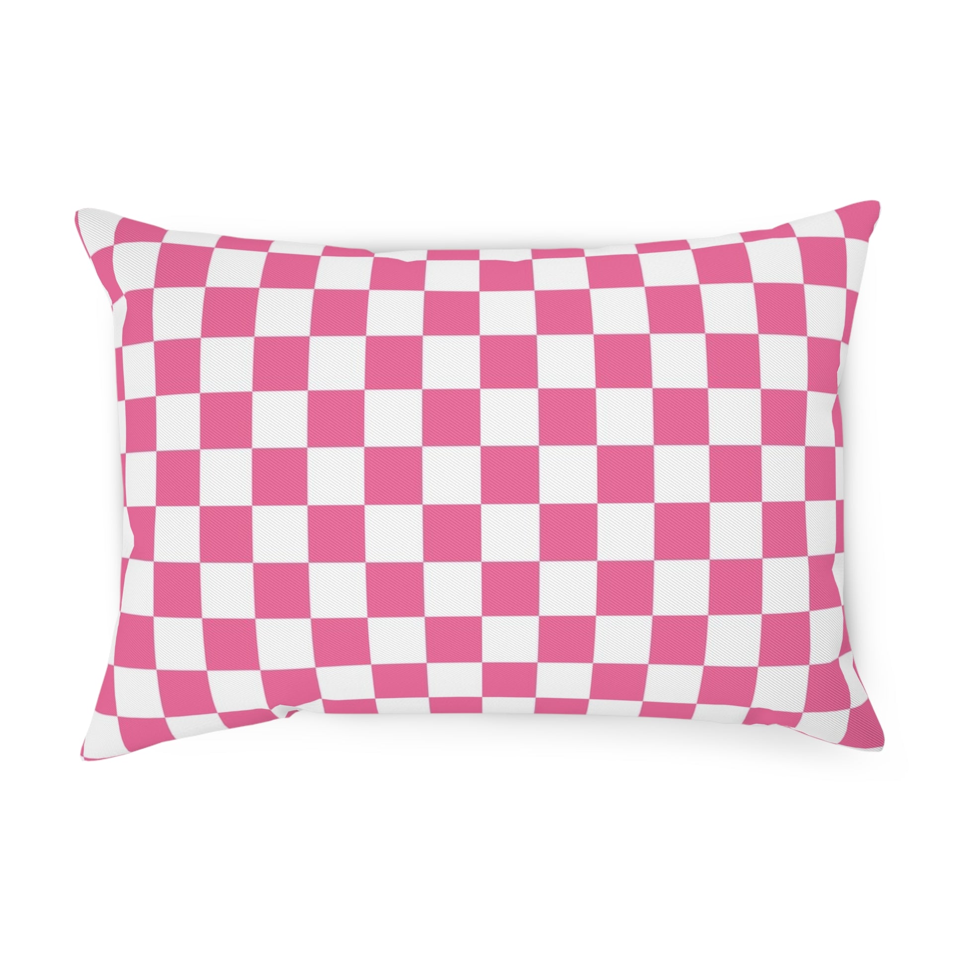 Yuyushiki Pink Check Cushion, Artsulli - Art is Long, Life is Short, Home Decor, Size, 19.7" × 13.8", , , , , 15165394356414926008