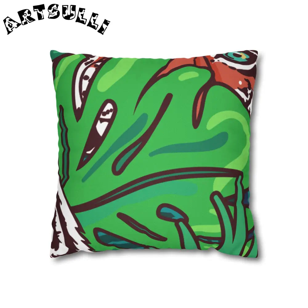 JAKKOUTTHEBXX Tropical Jungle Tigers Blue and Green Spun Polyester