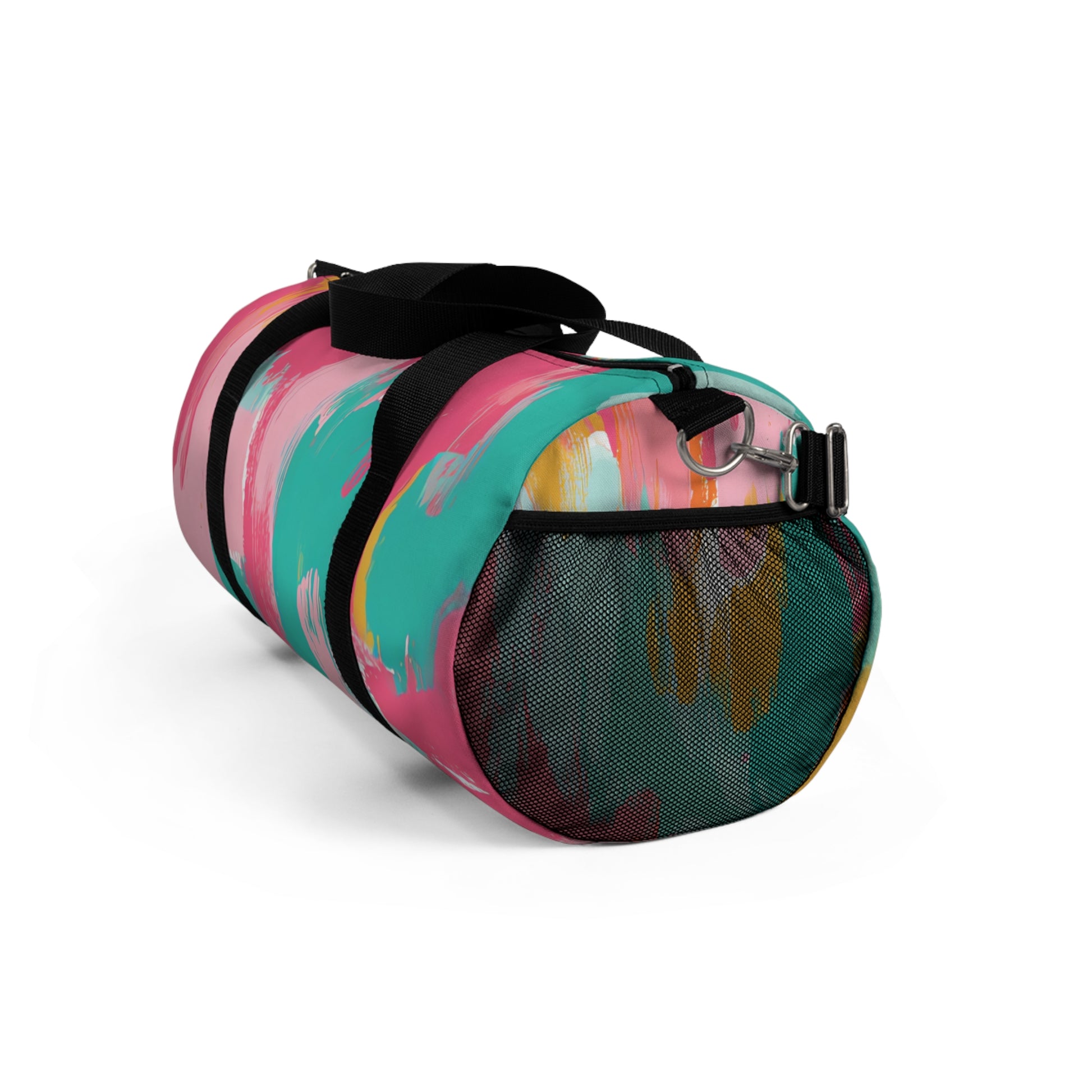 Preppy Pixel Bloom Duffel Bag, Artsulli - Art is Long, Life is Short, Bags, , , , , , , 