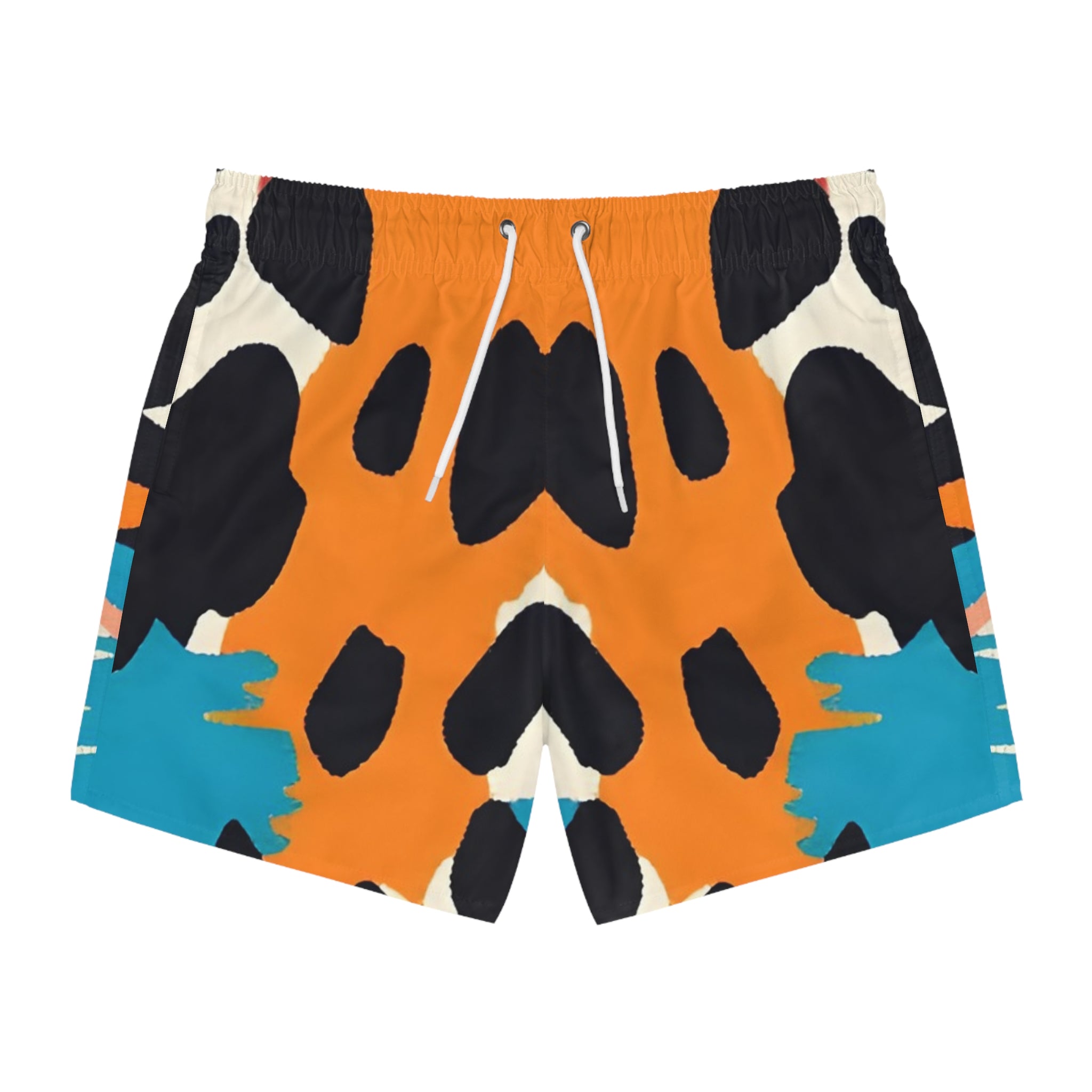 Wild Brush Strokes x Animal Print Multi-Color Swim Trunks (AOP), Artsulli - Art is Long, Life is Short, All Over Prints, Size, XS, Color, Seam thread color automatically matched to design, , , 45346523432568575208