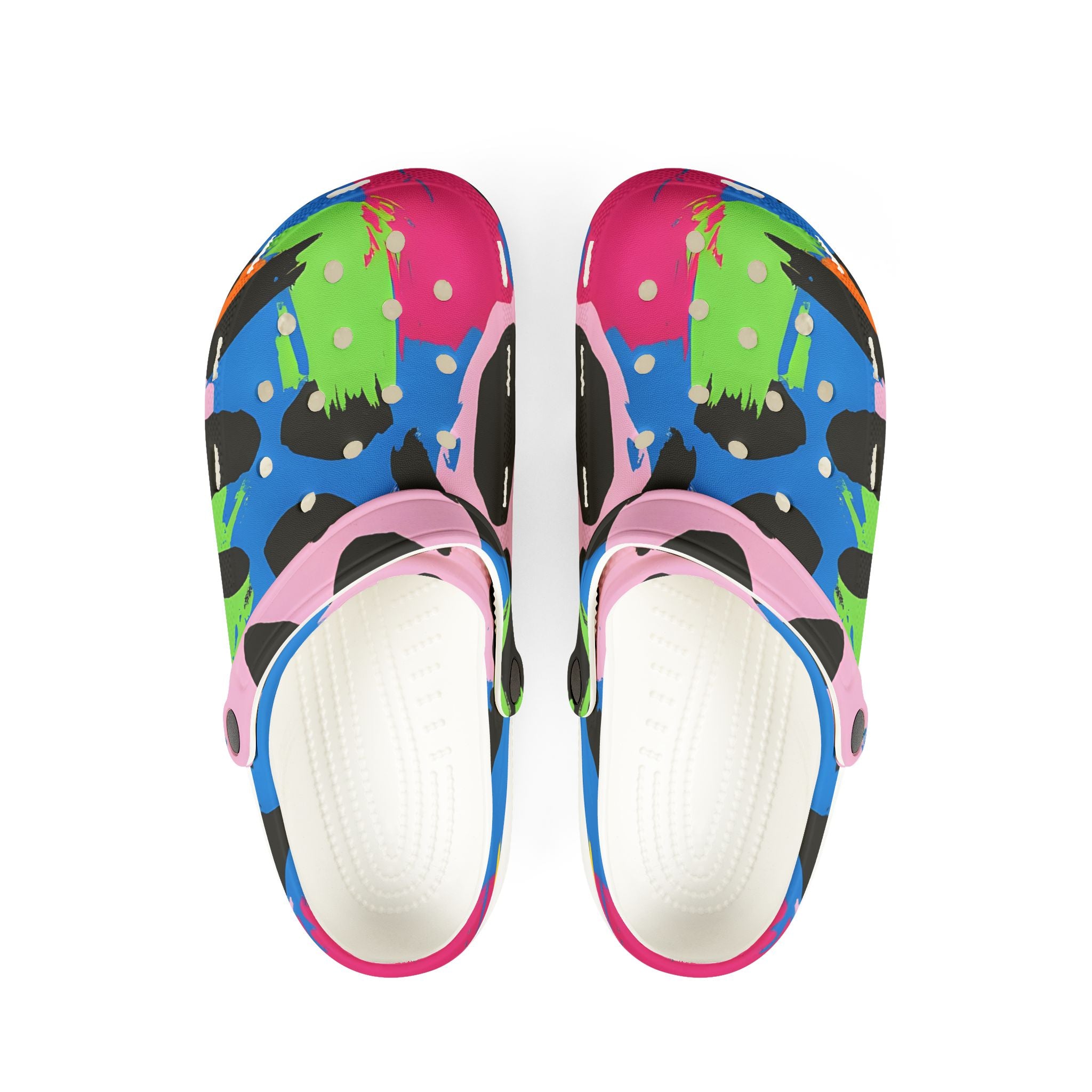 90s Neon EVA Foam Rubber Shoes (AOP), Artsulli - Art is Long, Life is Short, Shoes, Size, US 6 (Women's), Color, White, , , 19151482069533599084