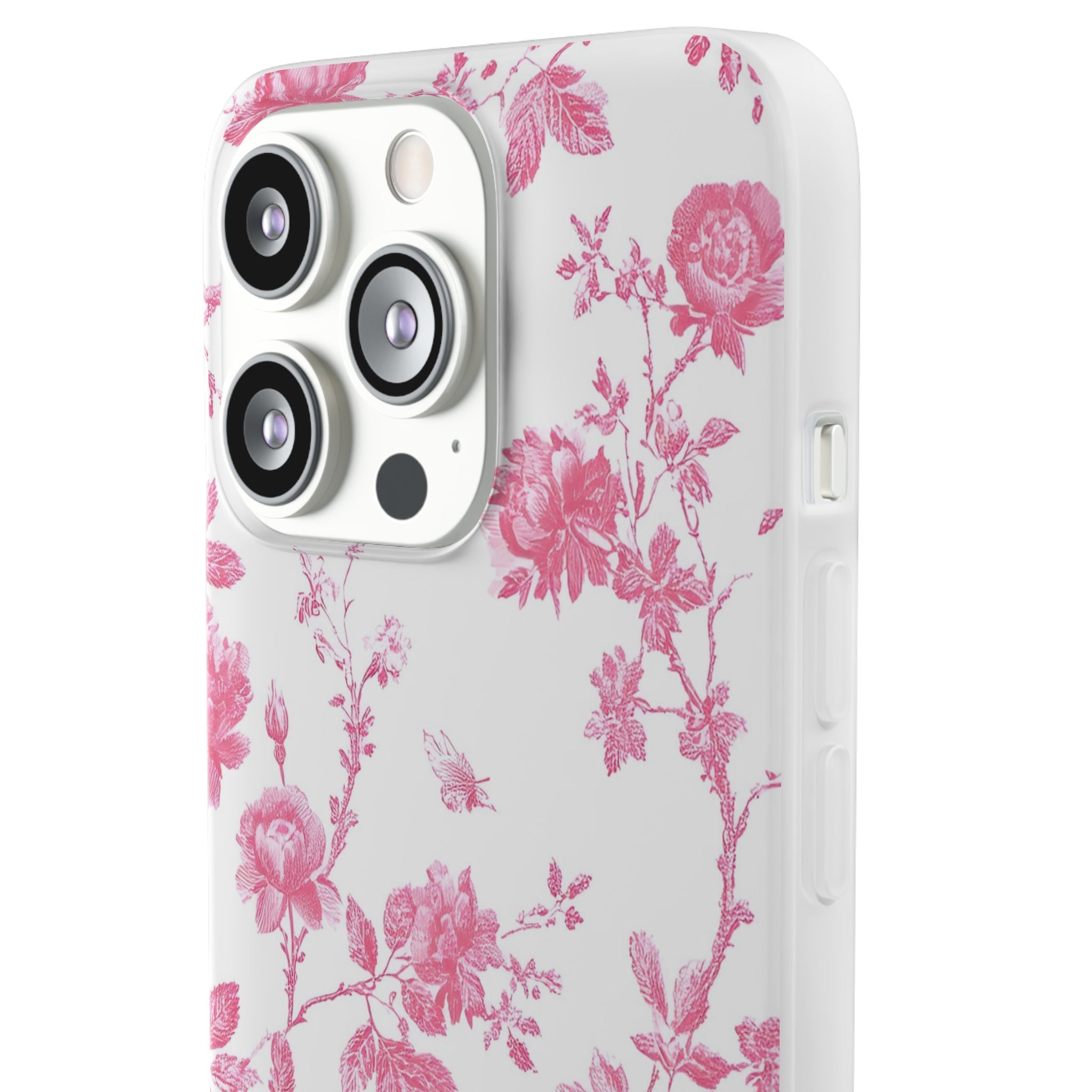 Pink and White Floral iPhone Case
