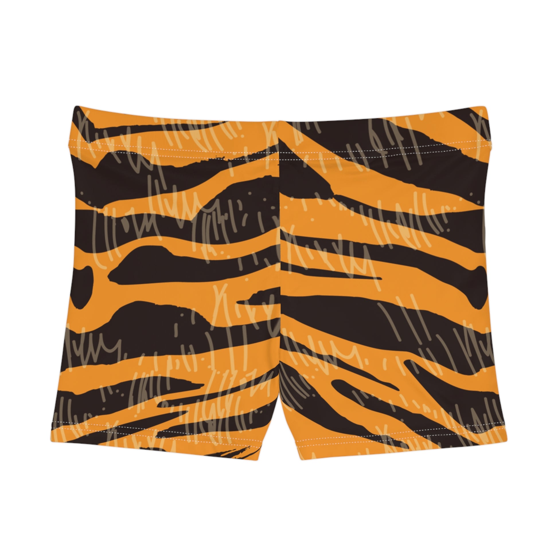 Tiger Scratches Orange & Black Women's Shorts (AOP), Artsulli - Art is Long, Life is Short, All Over Prints, , , , , , , 