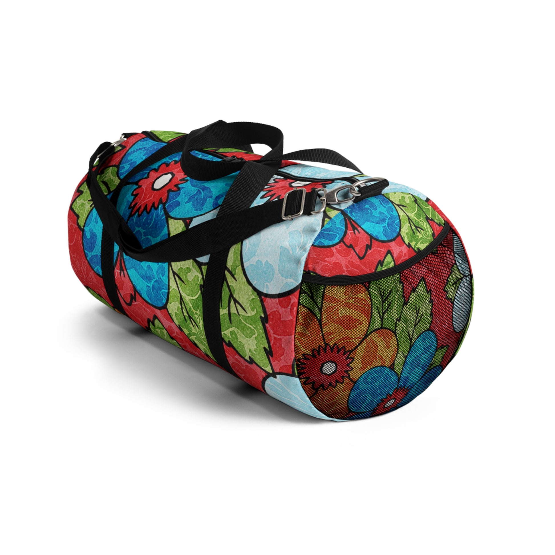 Groovy Red Floral Kl Duffel Bag, Artsulli - Art is Long, Life is Short, Bags, , , , , , , 
