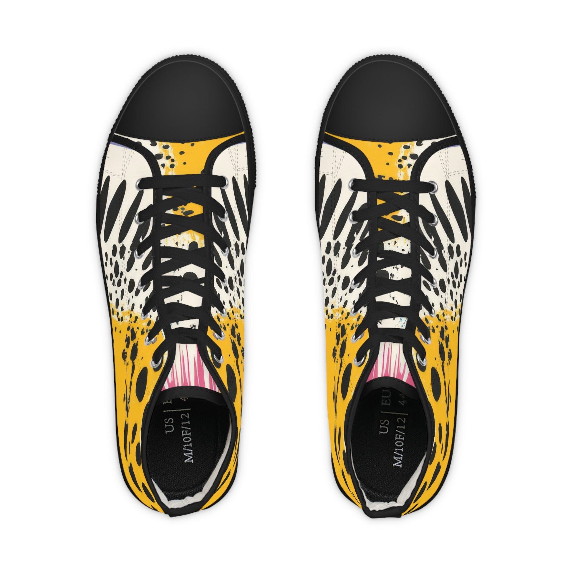 Rae Zebra Rhapsody Men's High Top Sneakers, Artsulli - Art is Long, Life is Short, Shoes, , , , , , , 