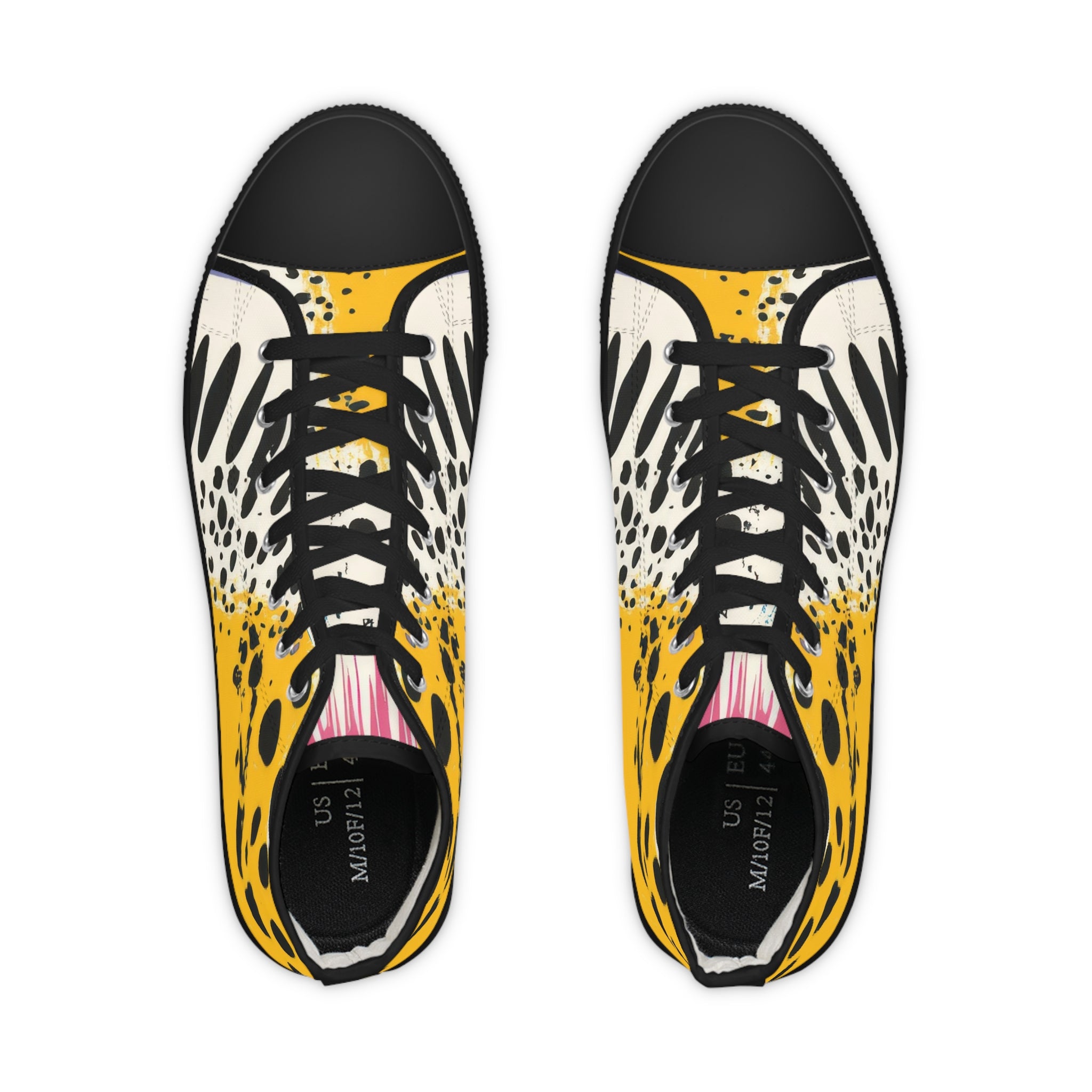 Rae Zebra Rhapsody Men's High Top Sneakers, Artsulli - Art is Long, Life is Short, Shoes, , , , , , , 