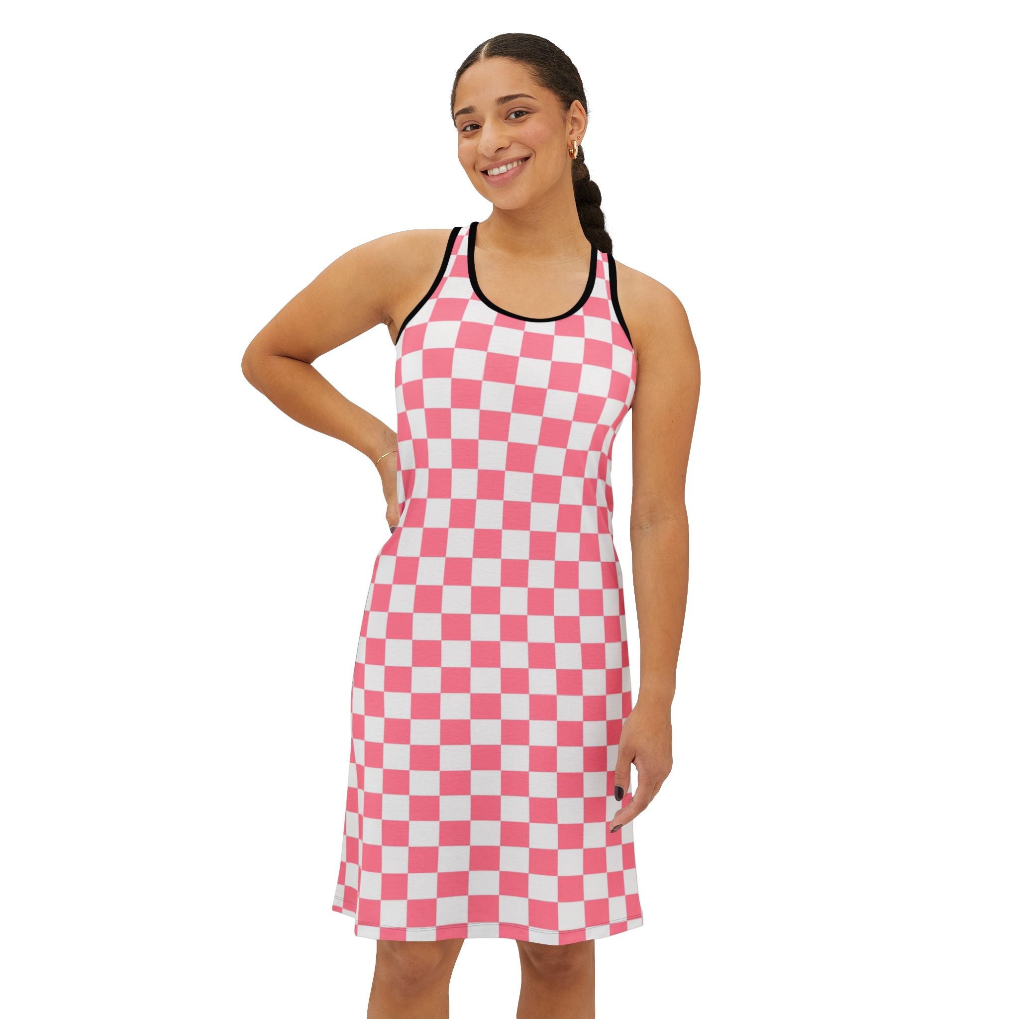 Brigandine Checkered Scene Women's Racerback Dress (AOP)