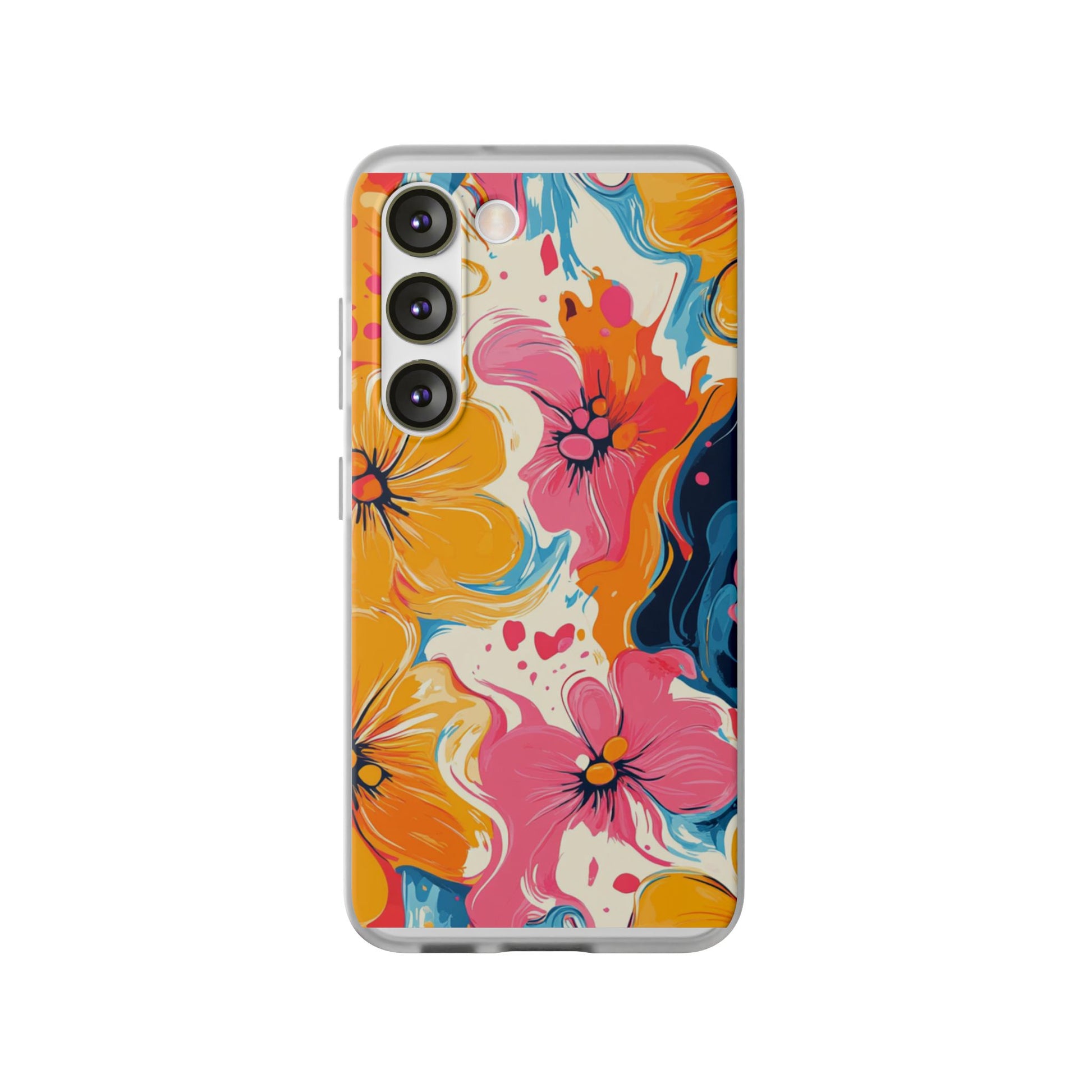 Vibrant Abstract Floral Flexi Case, Artsulli - Art is Long, Life is Short, Phone Case, Size, Samsung Galaxy S23, , , , , 27347673869011702673