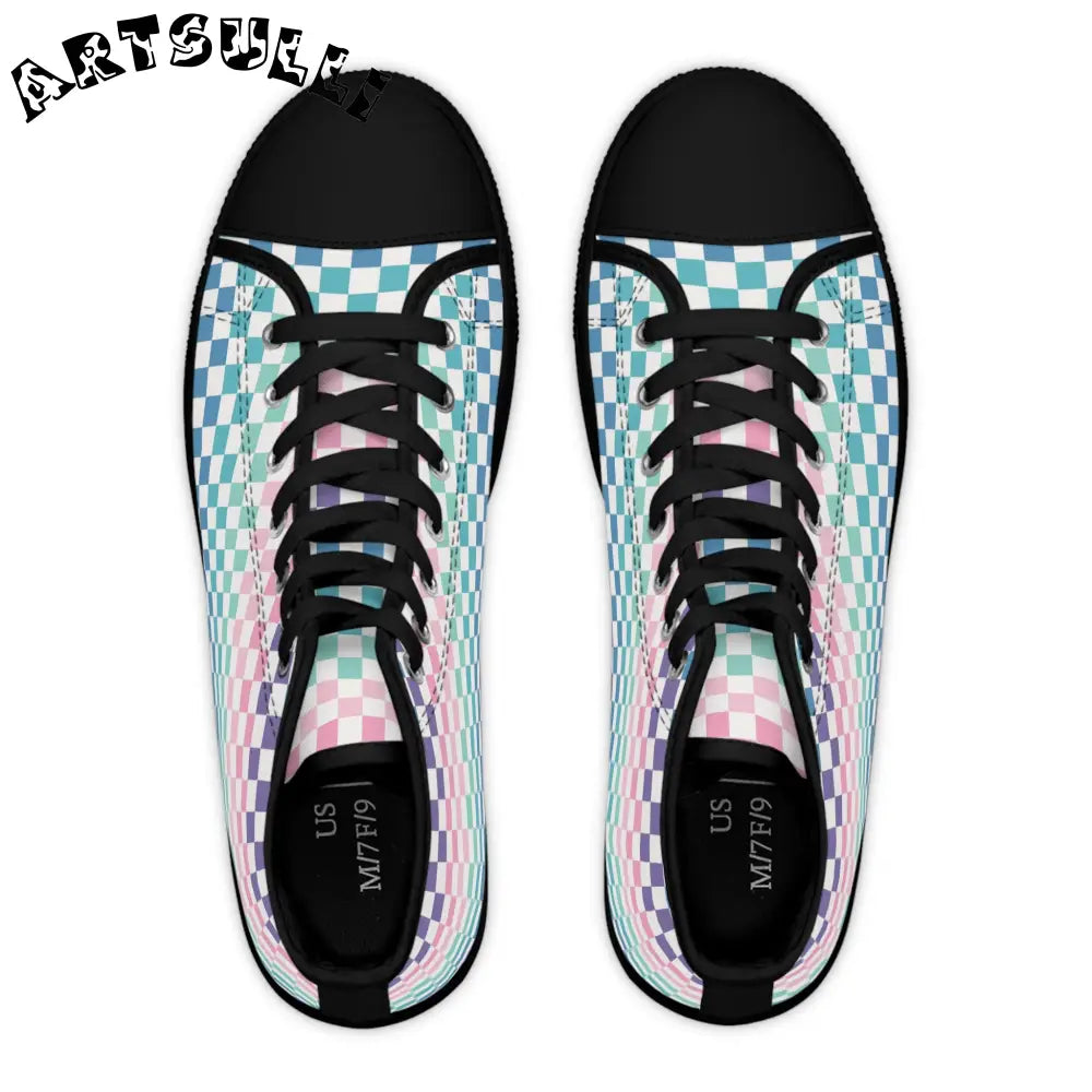 JAKKOUTTHEBXX Vaporwave Rainbow Checkerboard II Multi-Color Women’s