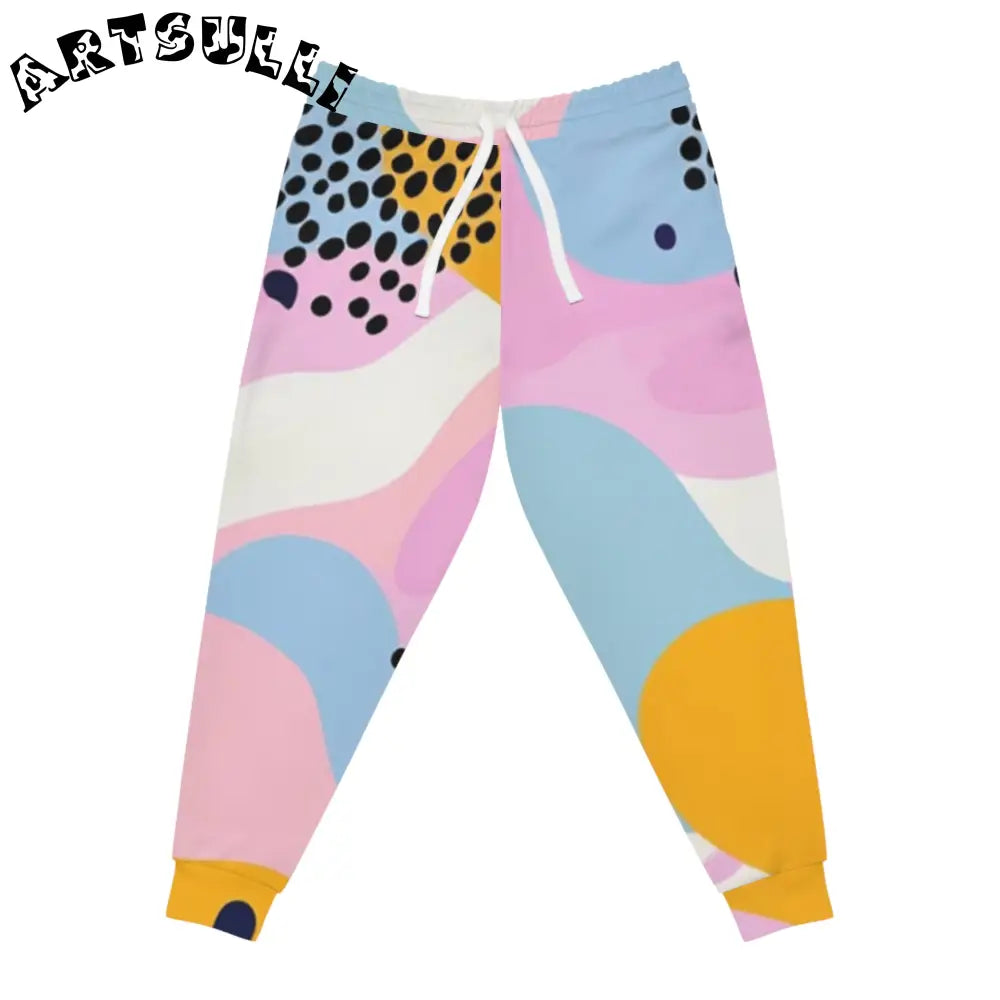 JAKKOUTTHEBXX Colorful Abstract Dots and Shapes Athletic Joggers