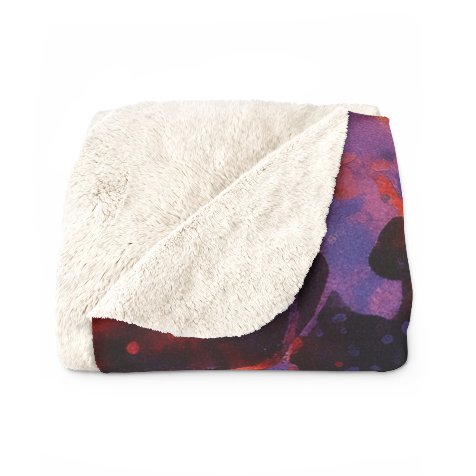 Spider Web Tie Dye Sherpa Fleece Blanket, Artsulli - Art is Long, Life is Short, Home Decor, , , , , , , 