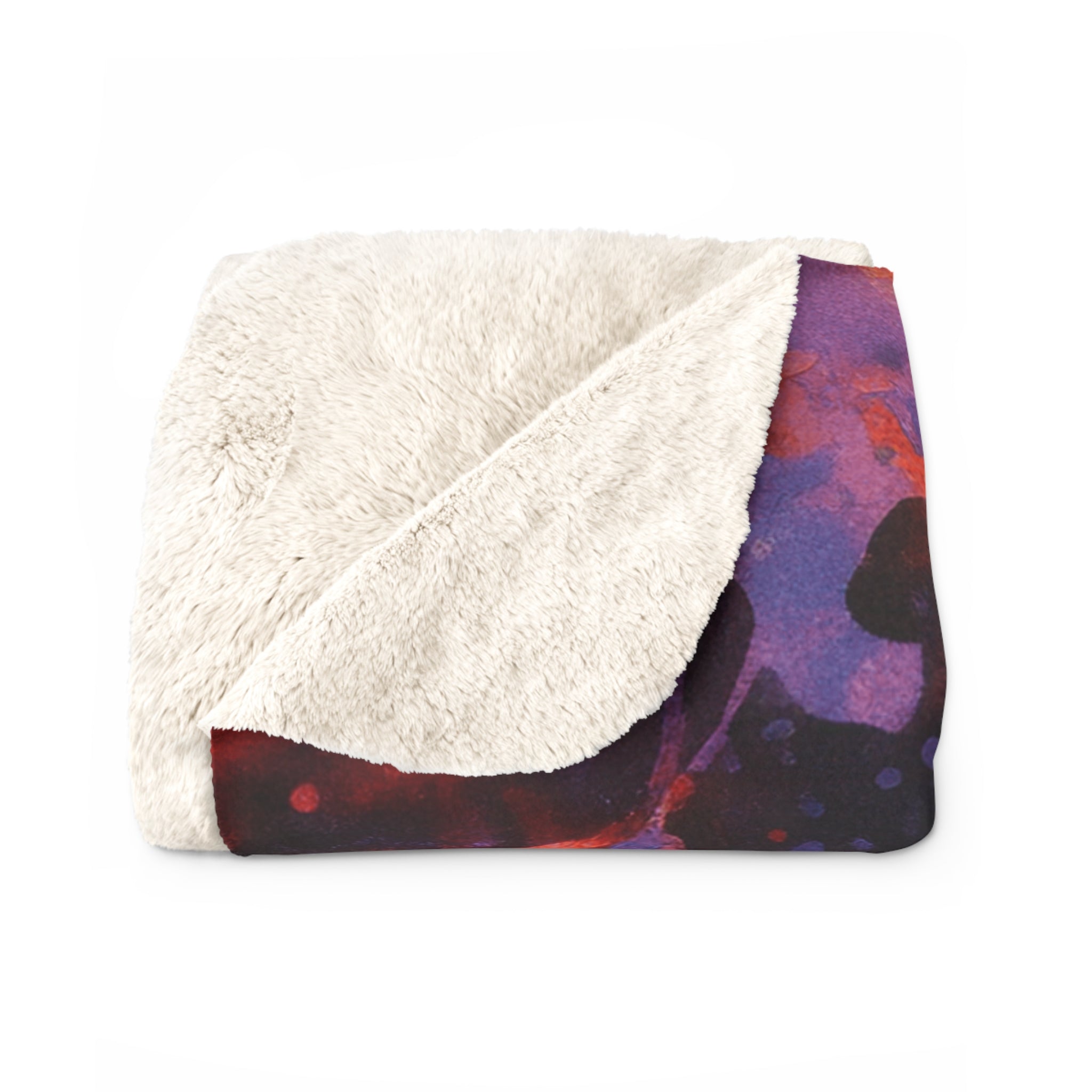 Spider Web Tie Dye Sherpa Fleece Blanket, Artsulli - Art is Long, Life is Short, Home Decor, , , , , , , 