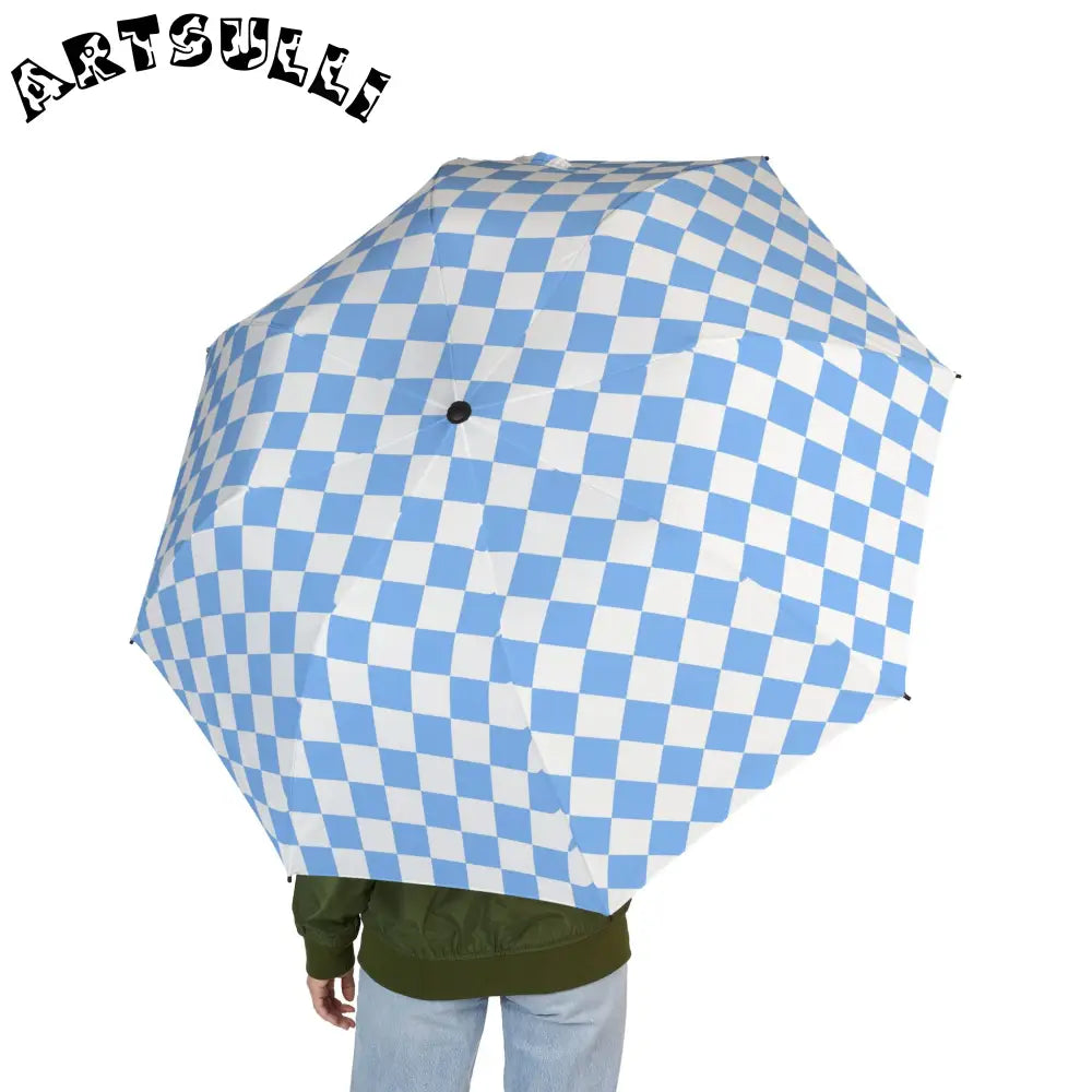 JAKKOUTTHEBXX Checkerboard II White and Light Blue Semi-Automatic