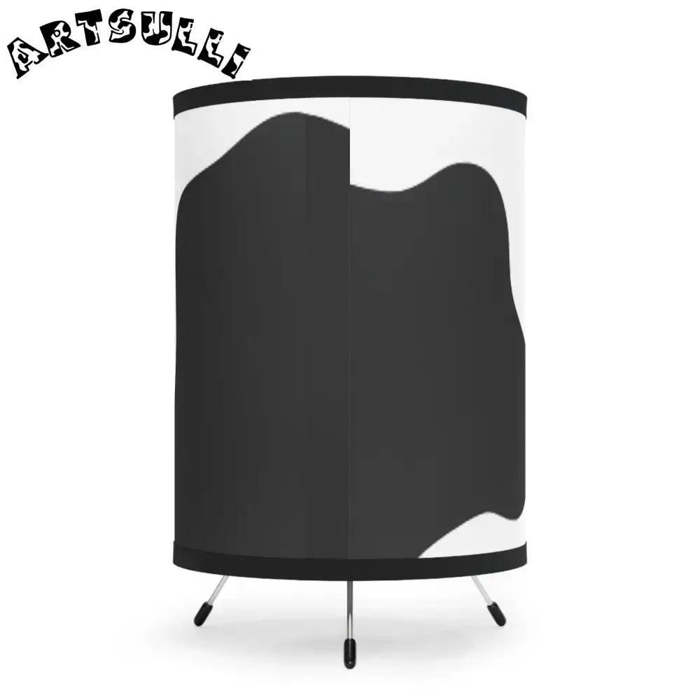 JAKKOUTTHEBXX Cow print tripod lamp with art printed shade 2025