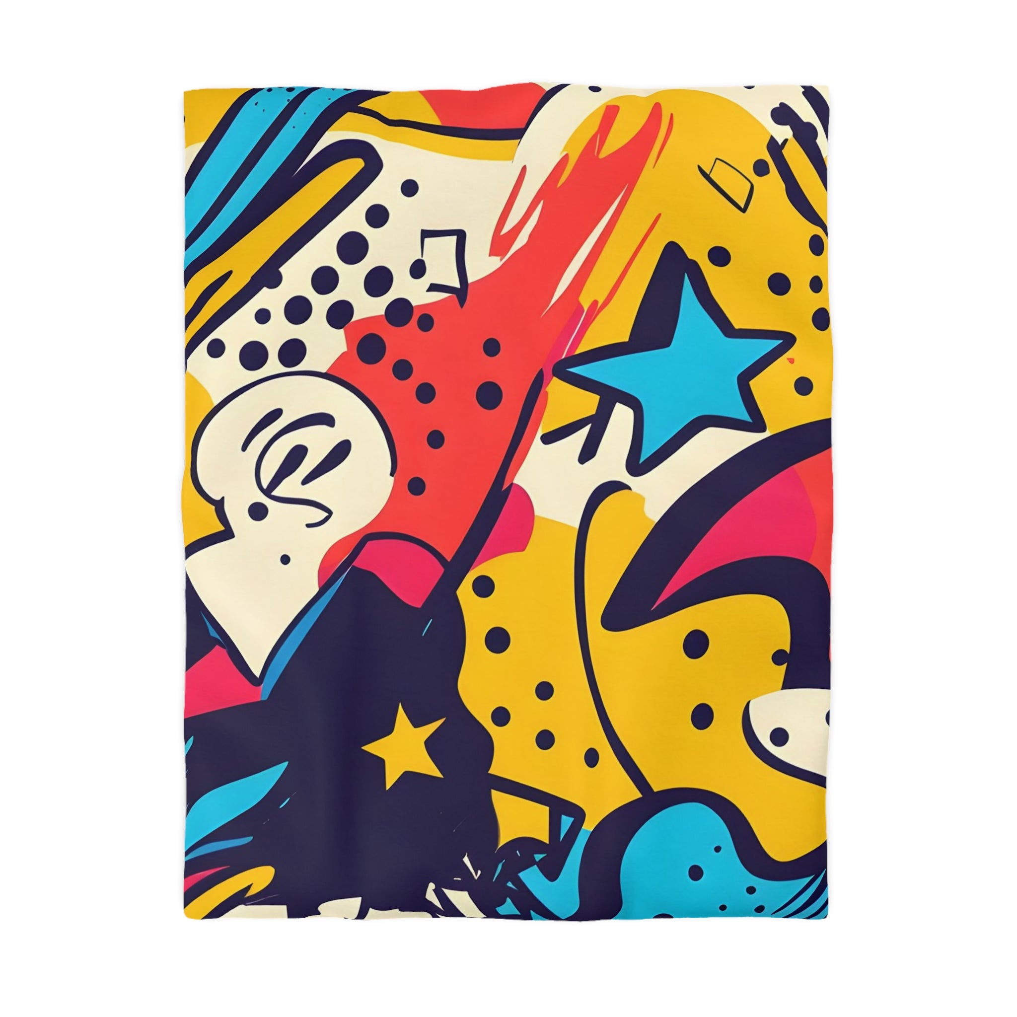 Comic x Pop Art Microfiber Duvet Cover, Artsulli - Art is Long, Life is Short, Home Decor, Size, Twin, Color, Cream, , , 29030886311813658109