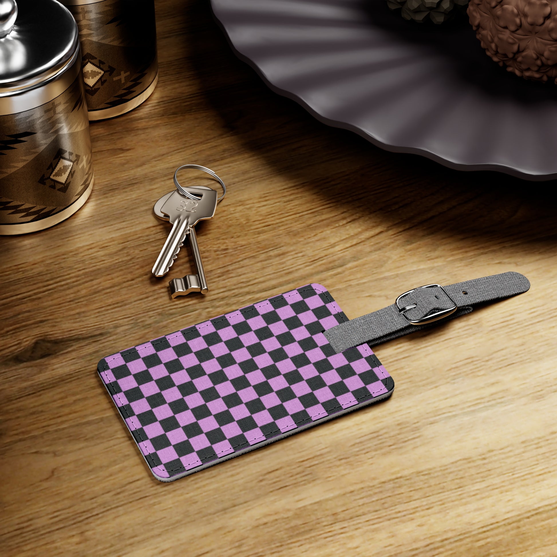Pixel Punk Vision Saffiano Polyester Luggage Tag, Rectangle, Artsulli - Art is Long, Life is Short, Accessories, , , , , , , 
