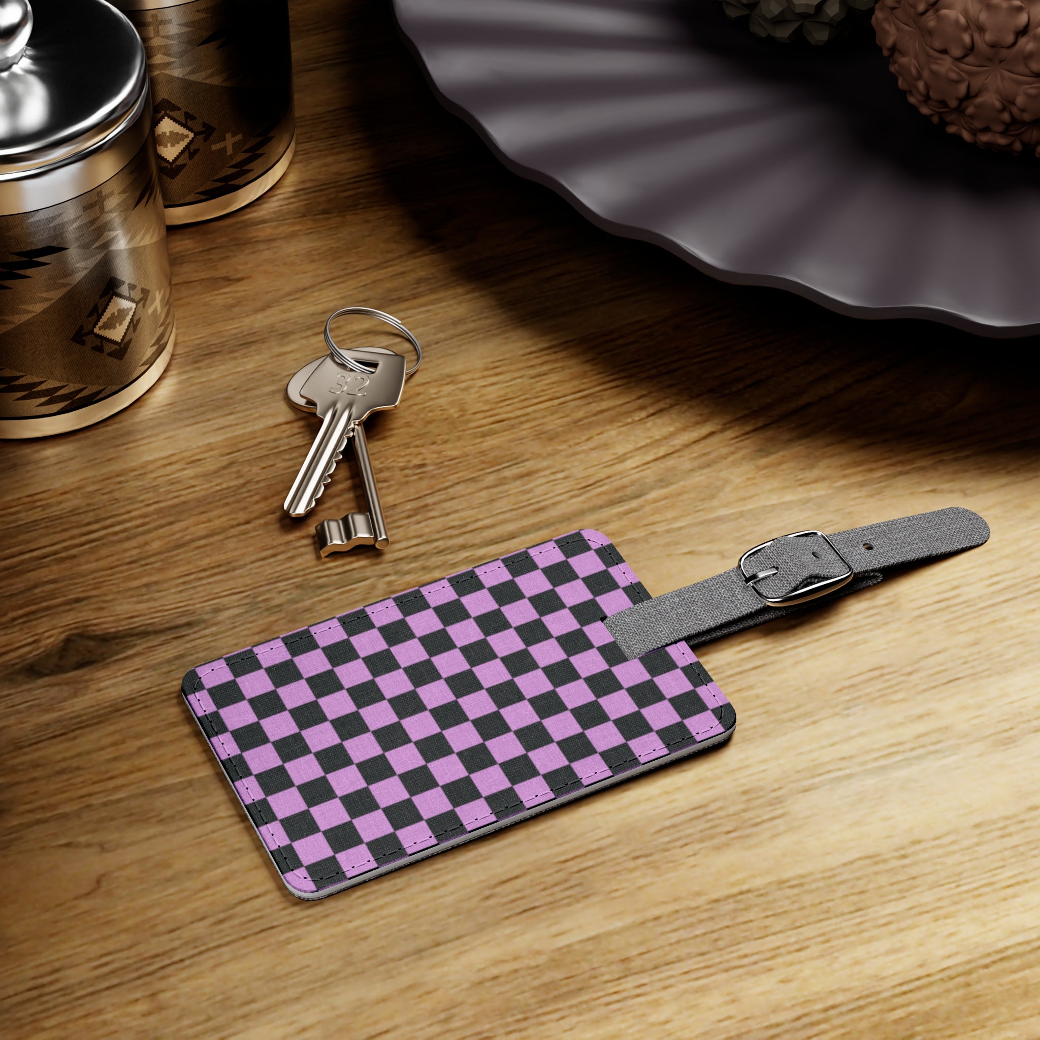 Pixel Punk Vision Saffiano Polyester Luggage Tag, Rectangle, Artsulli - Art is Long, Life is Short, Accessories, , , , , , , 