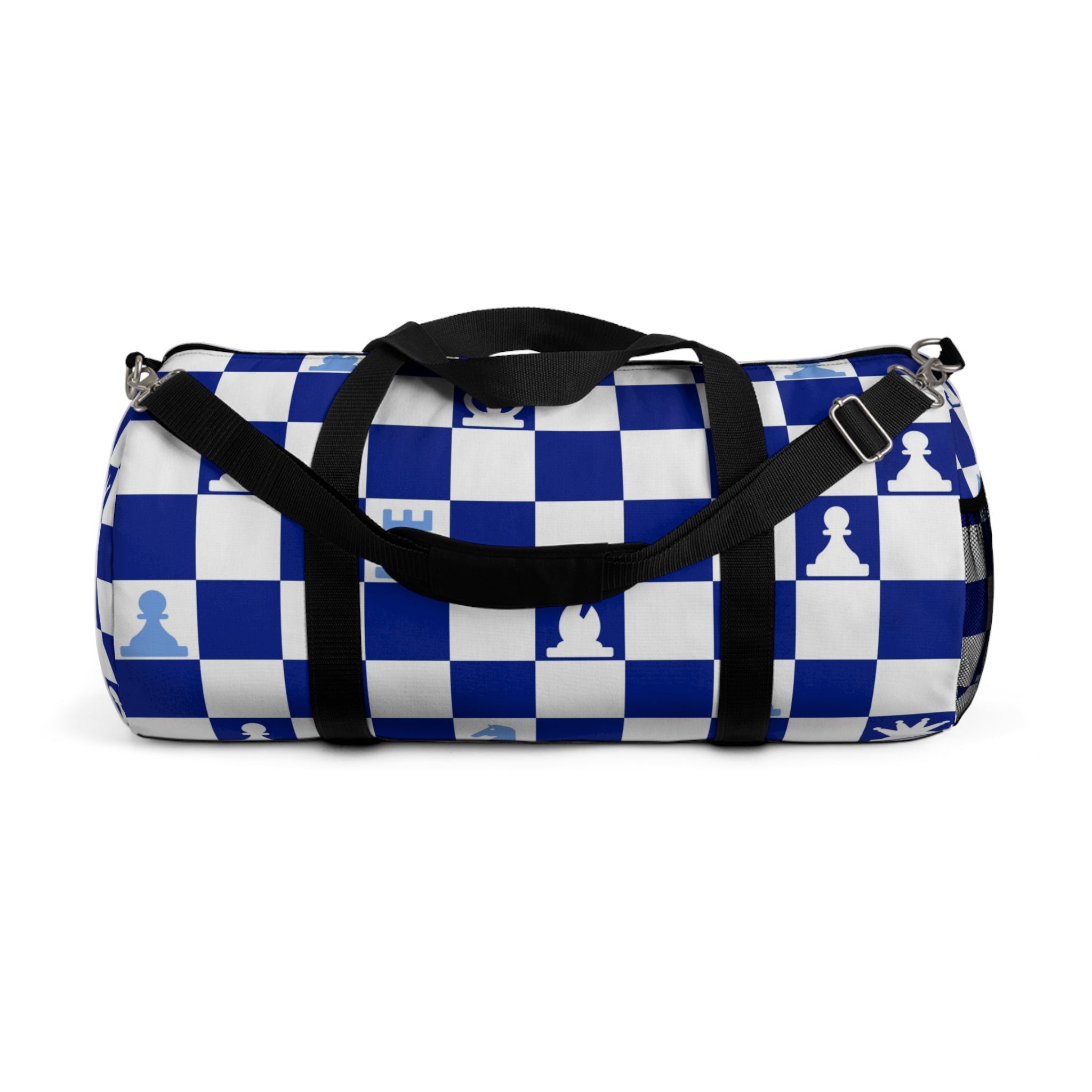 Chessboard Navy Blue Duffel Bag, Artsulli - Art is Long, Life is Short, Bags, Size, Large, , , , , 13655865618551946867