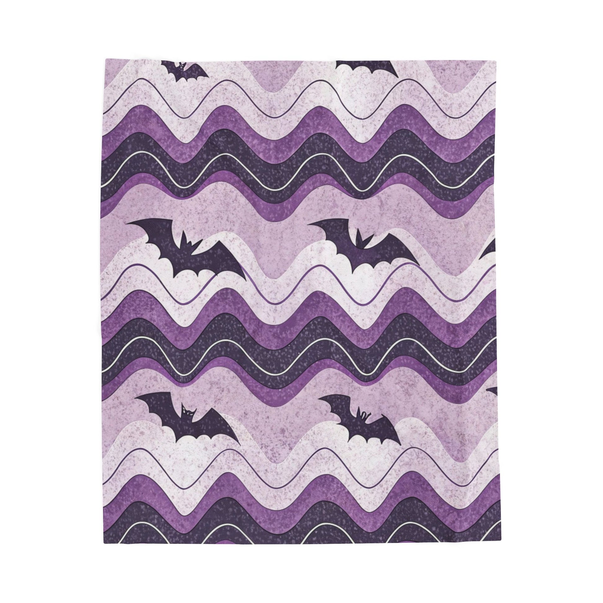 Bat Wave Velveteen Plush Blanket, Artsulli - Art is Long, Life is Short, All Over Prints, Size, 50" × 60", , , , , 46633456949418