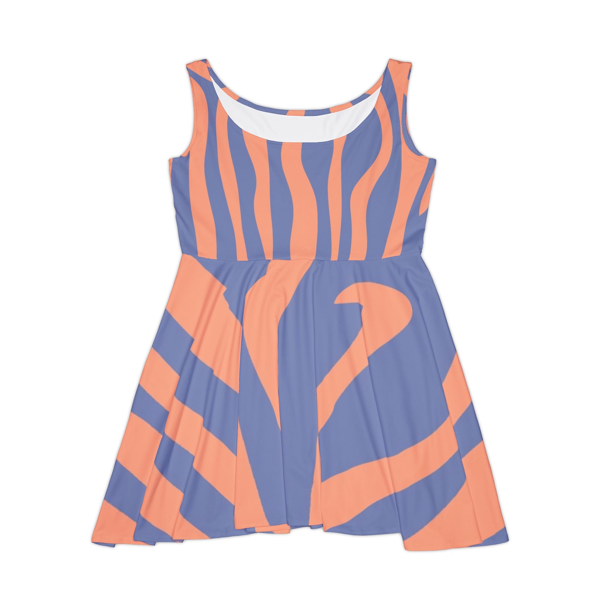 Melting Zebra Stripes Women's Skater Dress (AOP), Artsulli - Art is Long, Life is Short, All Over Prints, Size, XS, , , , , 74899397514457