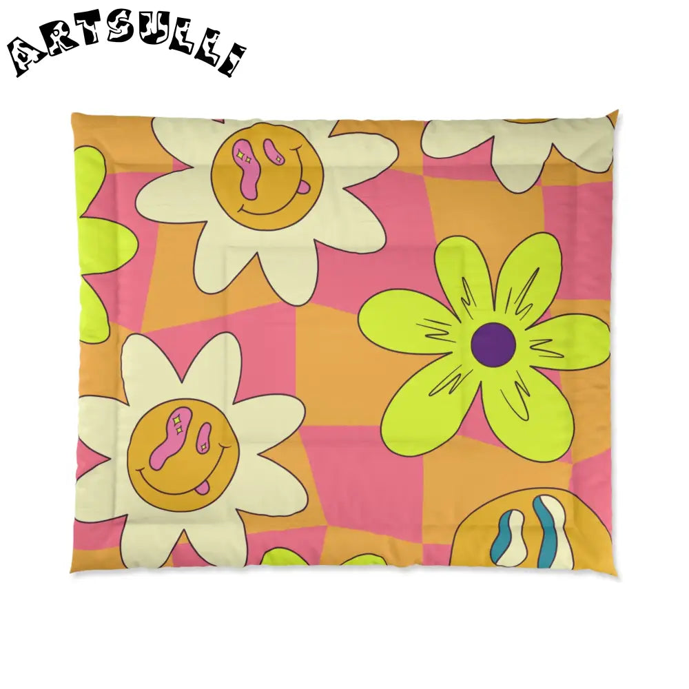 JAKKOUTTHEBXX Trippy Sour Face Rave Comforter JAKKOUTTHEBXX Artsulli