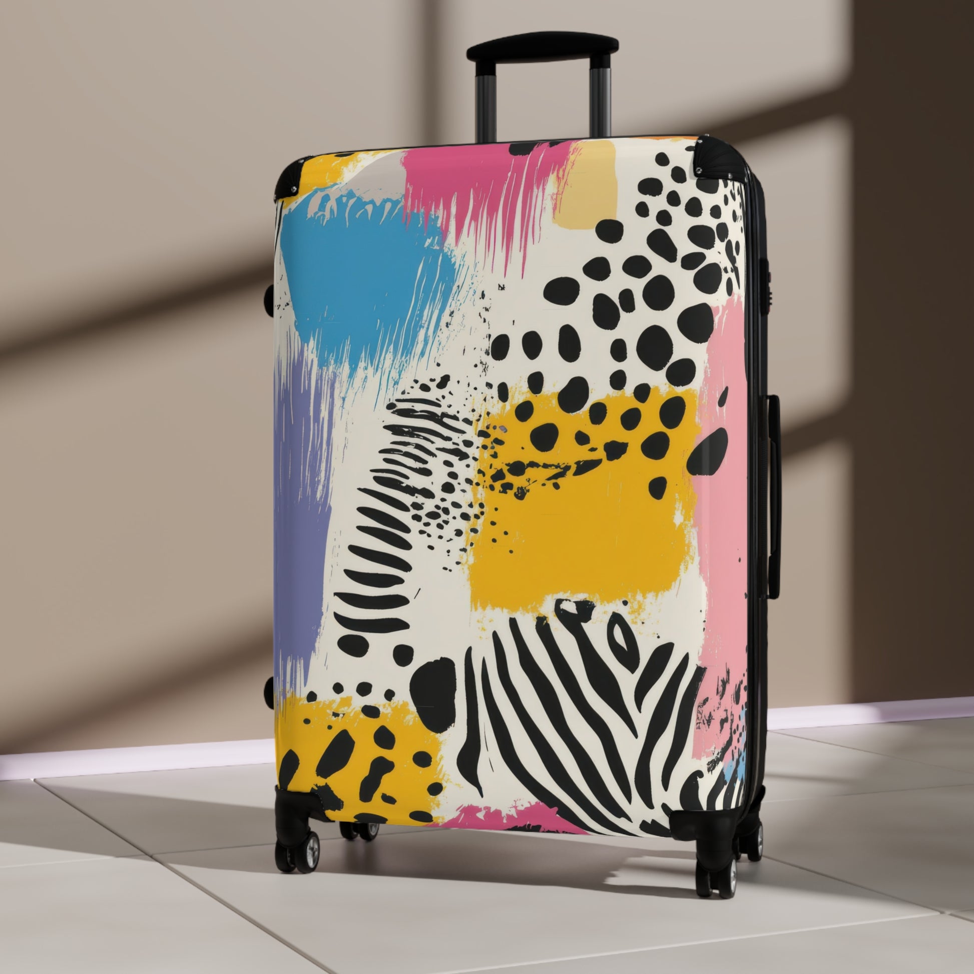 Rae Zebra Rhapsody II Suitcase, Artsulli - Art is Long, Life is Short, Bags, , , , , , , 