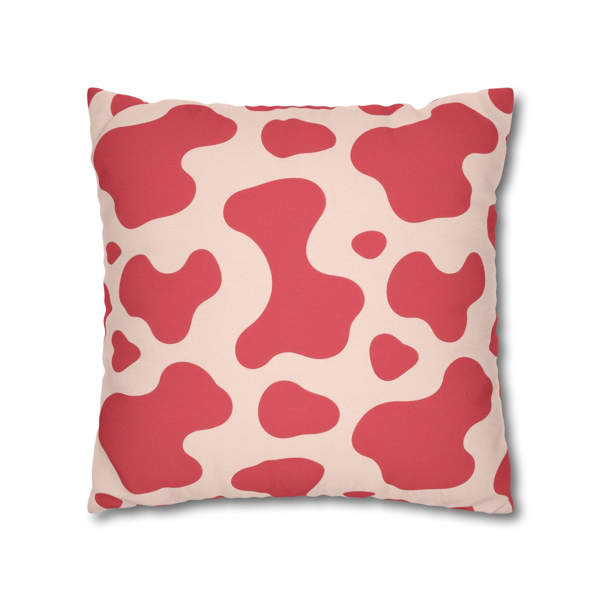 Red Jungle Cow Spun Polyester Square Pillowcase, Artsulli - Art is Long, Life is Short, Home Decor, , , , , , , 