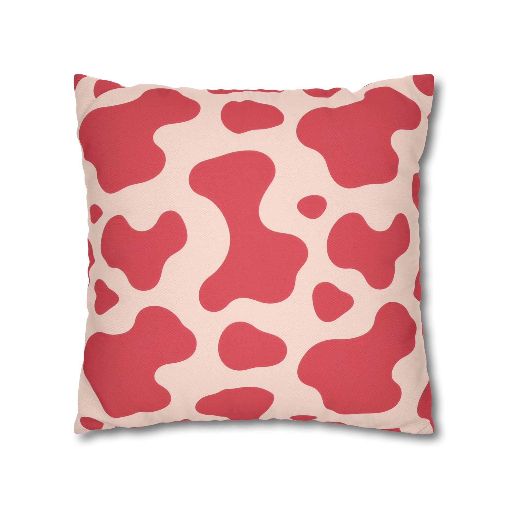 Red Jungle Cow Spun Polyester Square Pillowcase, Artsulli - Art is Long, Life is Short, Home Decor, , , , , , , 