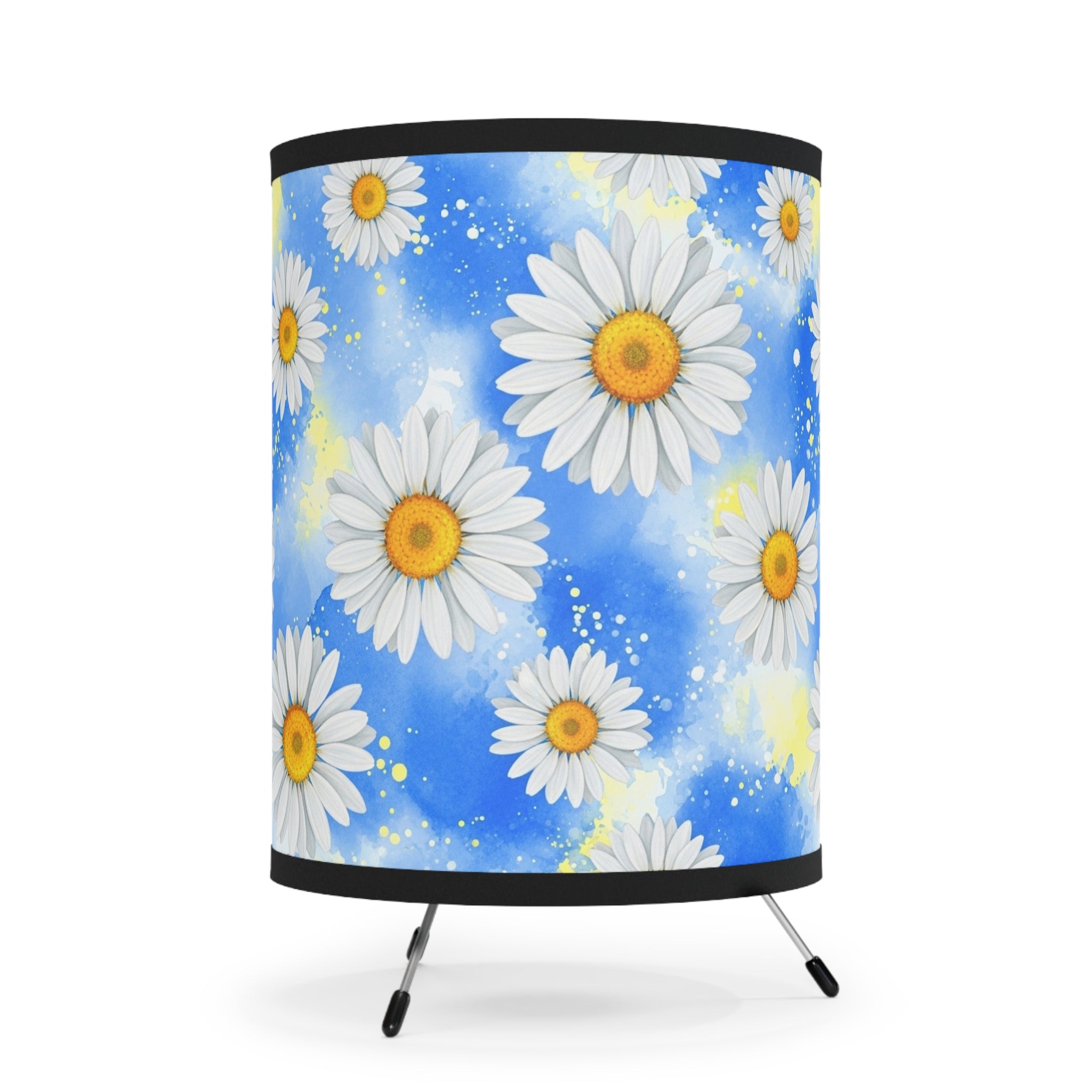 Daisies Tripod Lamp with High-Res Printed Shade, US\CA plug, Artsulli - Art is Long, Life is Short, Home Decor, , , , , , , 