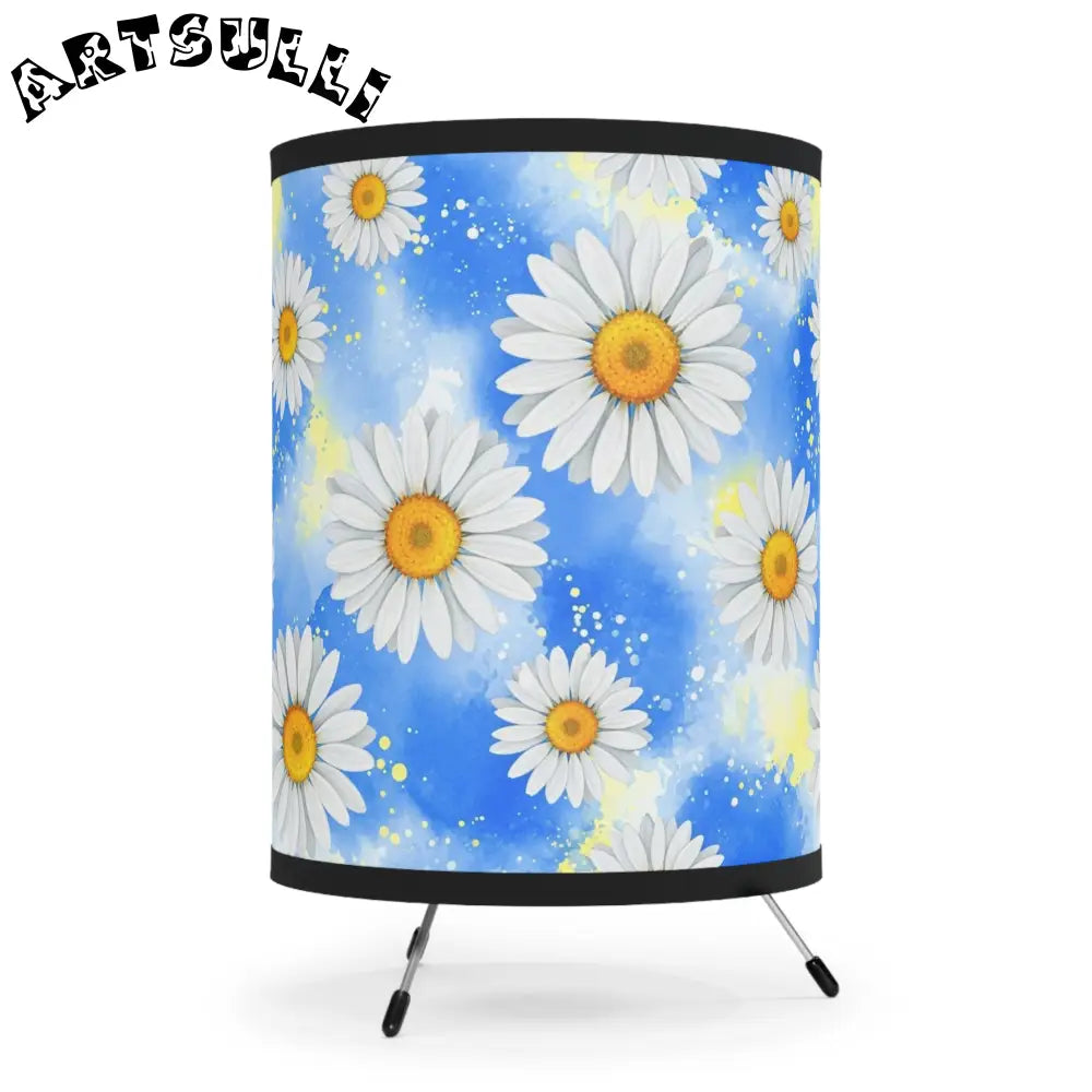 JAKKOUTTHEBXX Daisies Tripod Lamp with High-Res Printed Shade US\CA