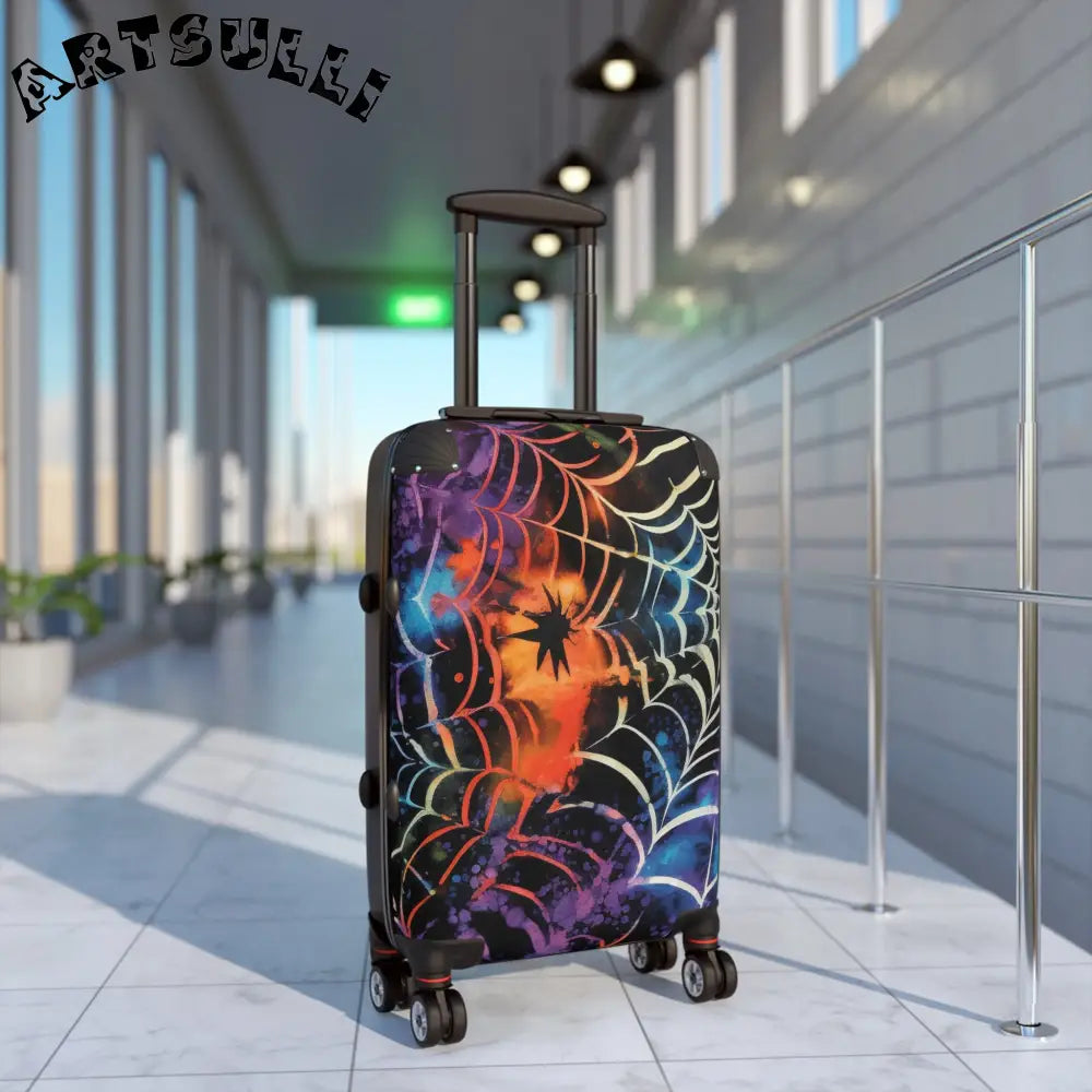 JAKKOUTTHEBXX Colorful Spider Web Carry On Luggage 2025