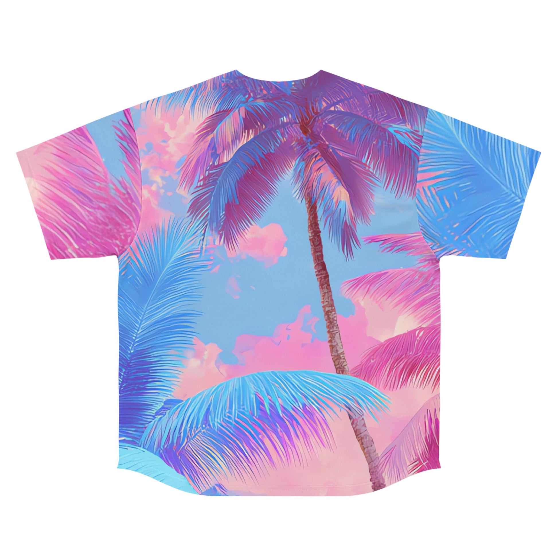 Ethereal Pastel Palms Men's Baseball Jersey (AOP), Artsulli - Art is Long, Life is Short, All Over Prints, , , , , , , 