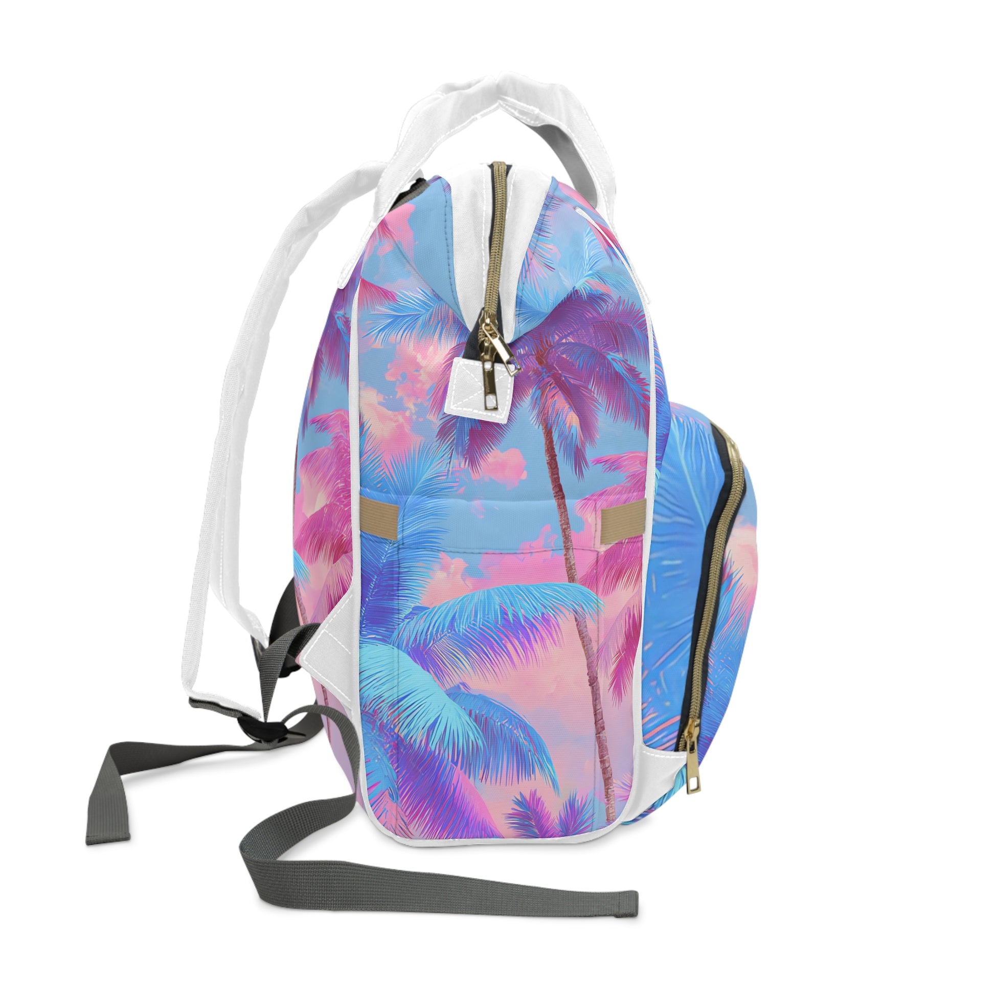 Ethereal Pastel Palms Multifunctional Diaper Backpack, Artsulli - Art is Long, Life is Short, Bags, , , , , , , 